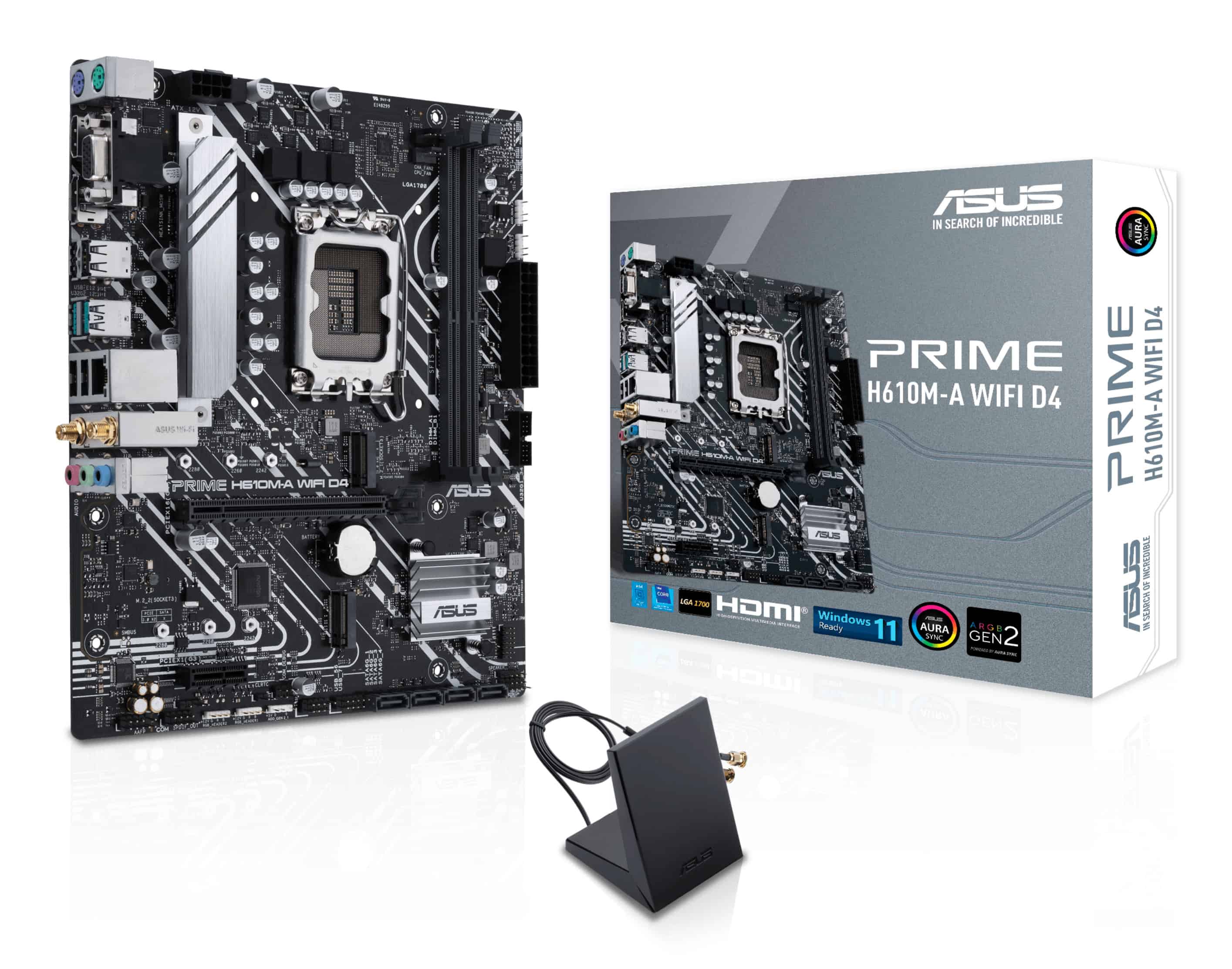 ASUS PRIME H610M-A WIFI D4 Intel H610 LGA 1700 micro ATX (90MB1C80-M0EAY0) thumbnail