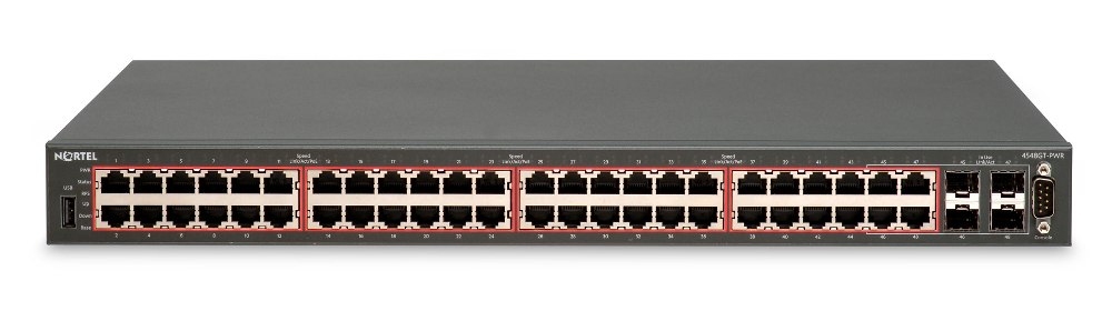Nortel Ethernet Routing Switch 4548GT-PWR Managed Power over Ethernet (PoE) Zwart (AL4500A14-E6) thumbnail