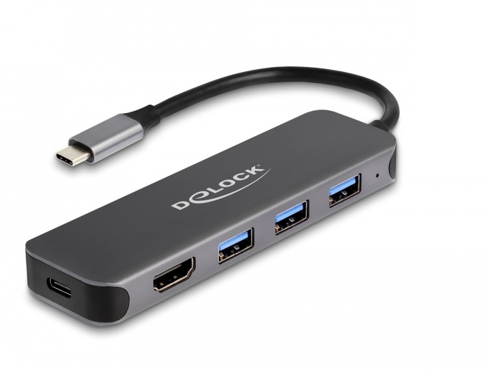 DeLOCK 64171 laptop dock & poortreplicator USB 3.2 Gen 1 (3.1 Gen 1) Type-C Grijs (64171) thumbnail