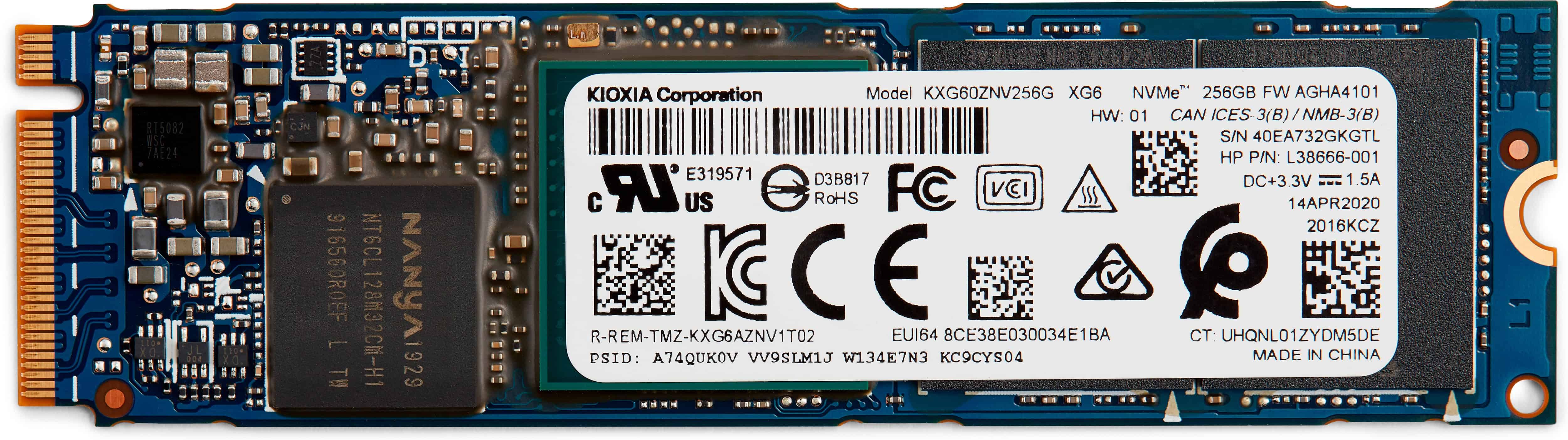 HP 1D0H6AA M.2 256 GB PCI Express 3.0 NVMe TLC (1D0H6AA) thumbnail