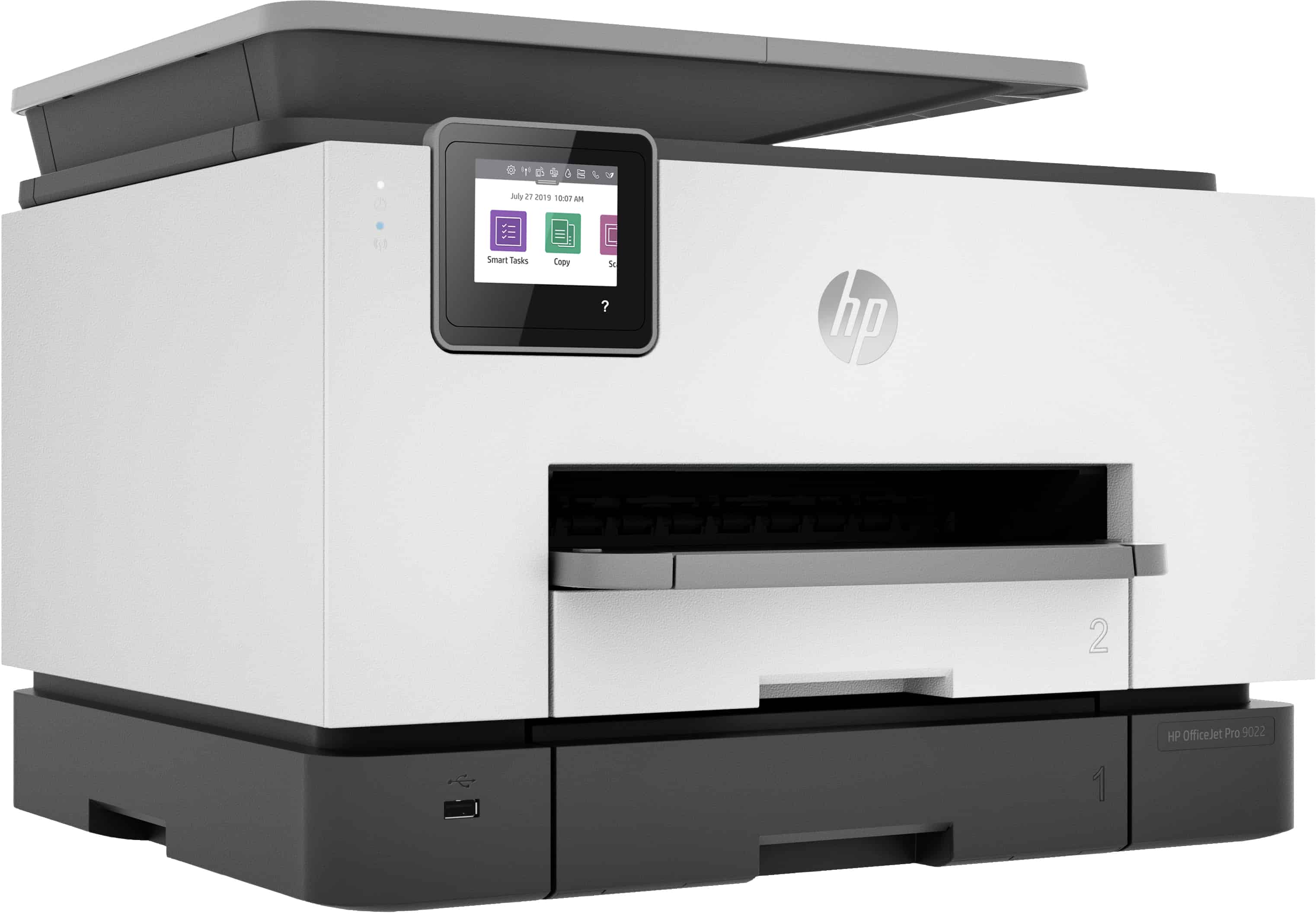 HP OfficeJet Pro 9022 All-in-One printer, Printen, kopiëren, scannen, faxen, Automatische invoer voor 35 vellen; Printen via USB-poort aan voorzijde; Scannen naar e-mail; Dubbelzijdig printen (1MR71B#BHC) thumbnail