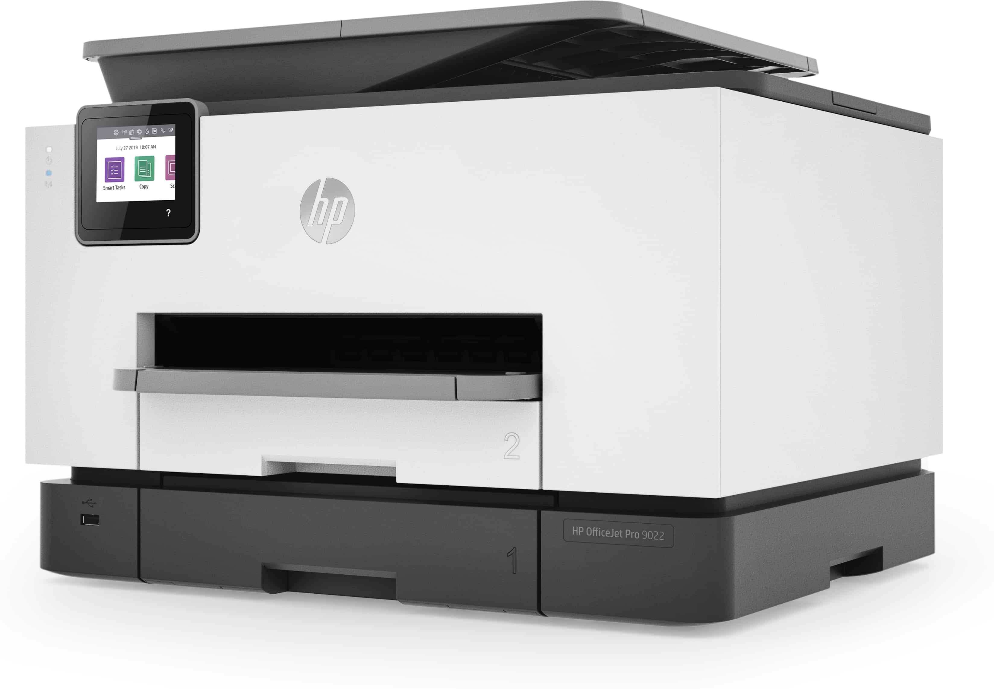 HP OfficeJet Pro 9022 All-in-One printer, Printen, kopiëren, scannen, faxen, Automatische invoer voor 35 vellen; Printen via USB-poort aan voorzijde; Scannen naar e-mail; Dubbelzijdig printen (1MR71B#BHC) thumbnail