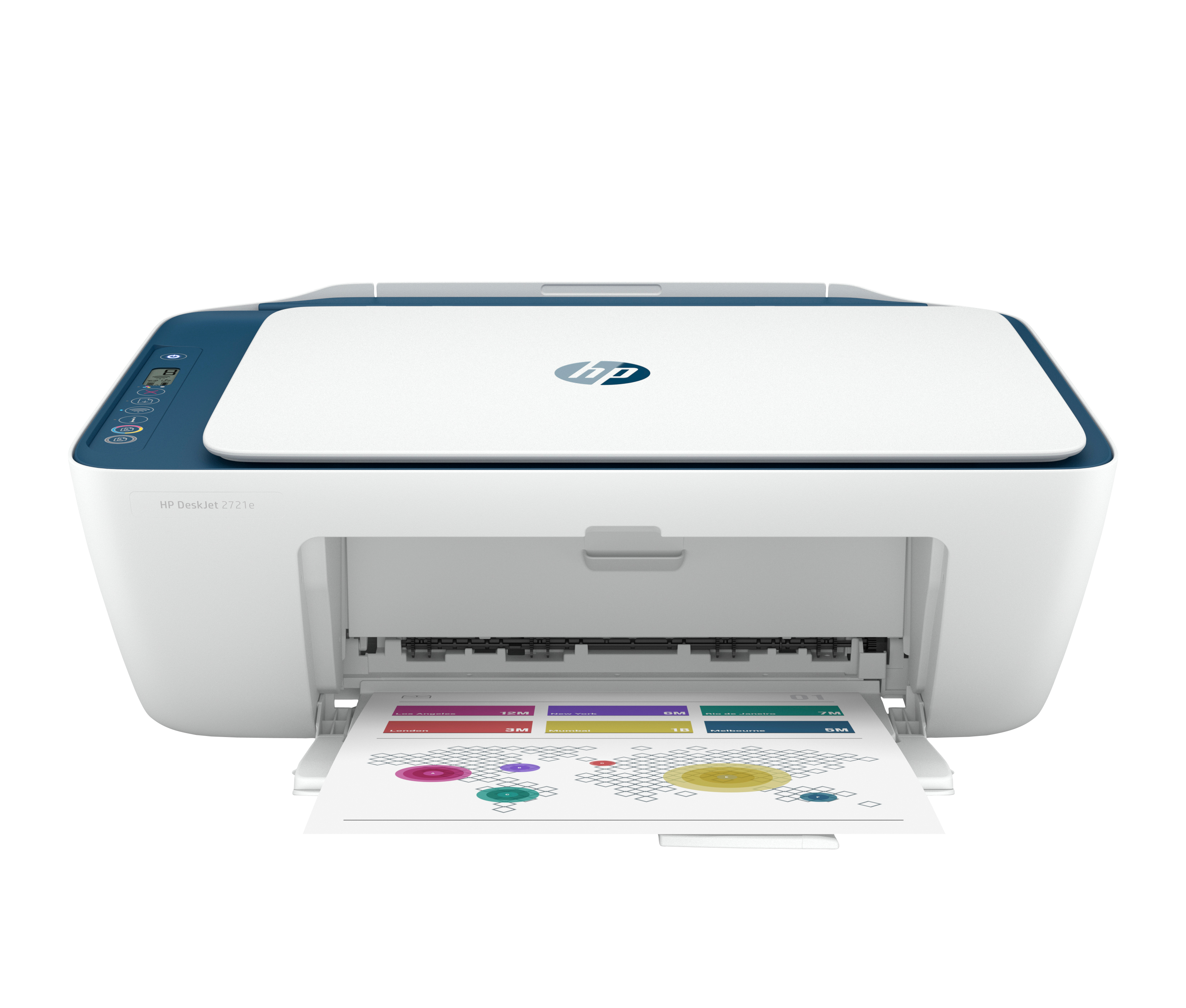 HP DeskJet 2721e Draadloos All-in-One Kleur Printer, Instant Ink; Kopieerapparaat, scanner (26K68B#629) thumbnail