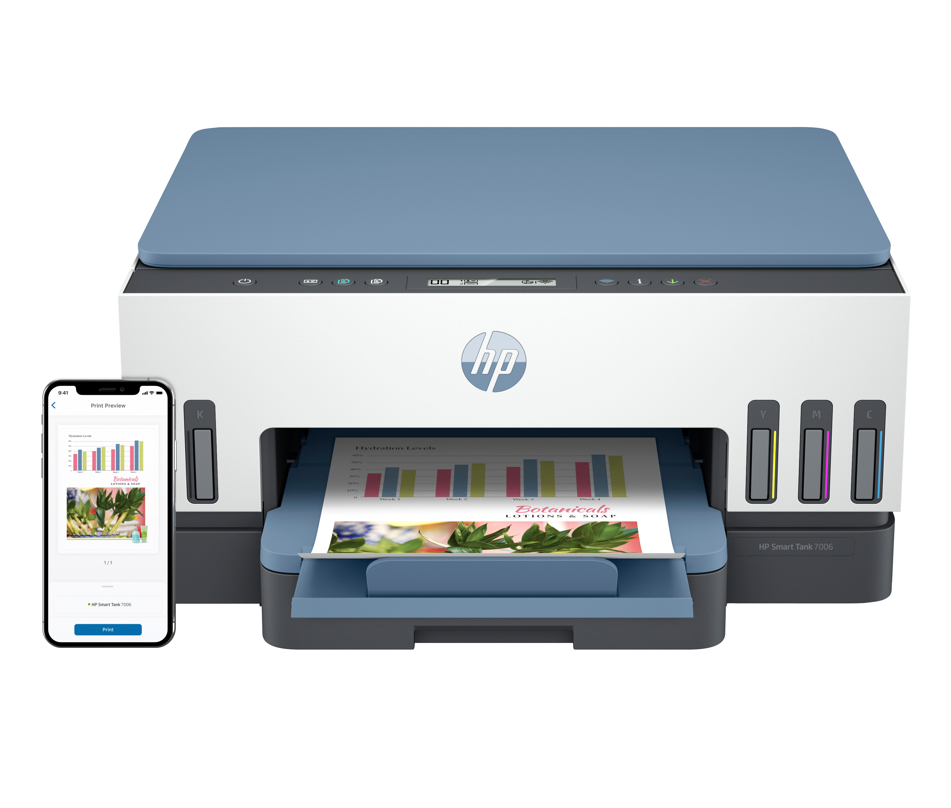 HP Smart Tank 7006 Draadloos All-in-One Kleur Printer, Dubbelzijdig printen; Kopieerapparaat, Scanner (28B55A#BHC) thumbnail