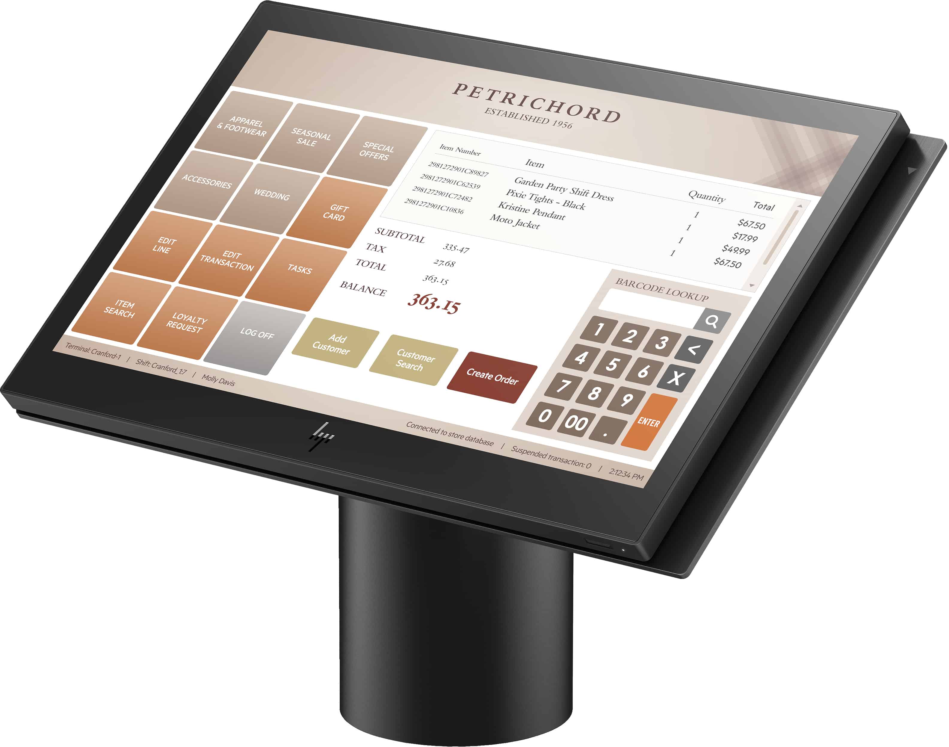 HP ElitePOS Engage One Allt-i-ett-system, modell 141 Alles-in-een 2,2 GHz 3965U 35,6 cm (14") 1920 x 1080 Pixels Touchscreen Zwart (2VR27EA#ABH) thumbnail