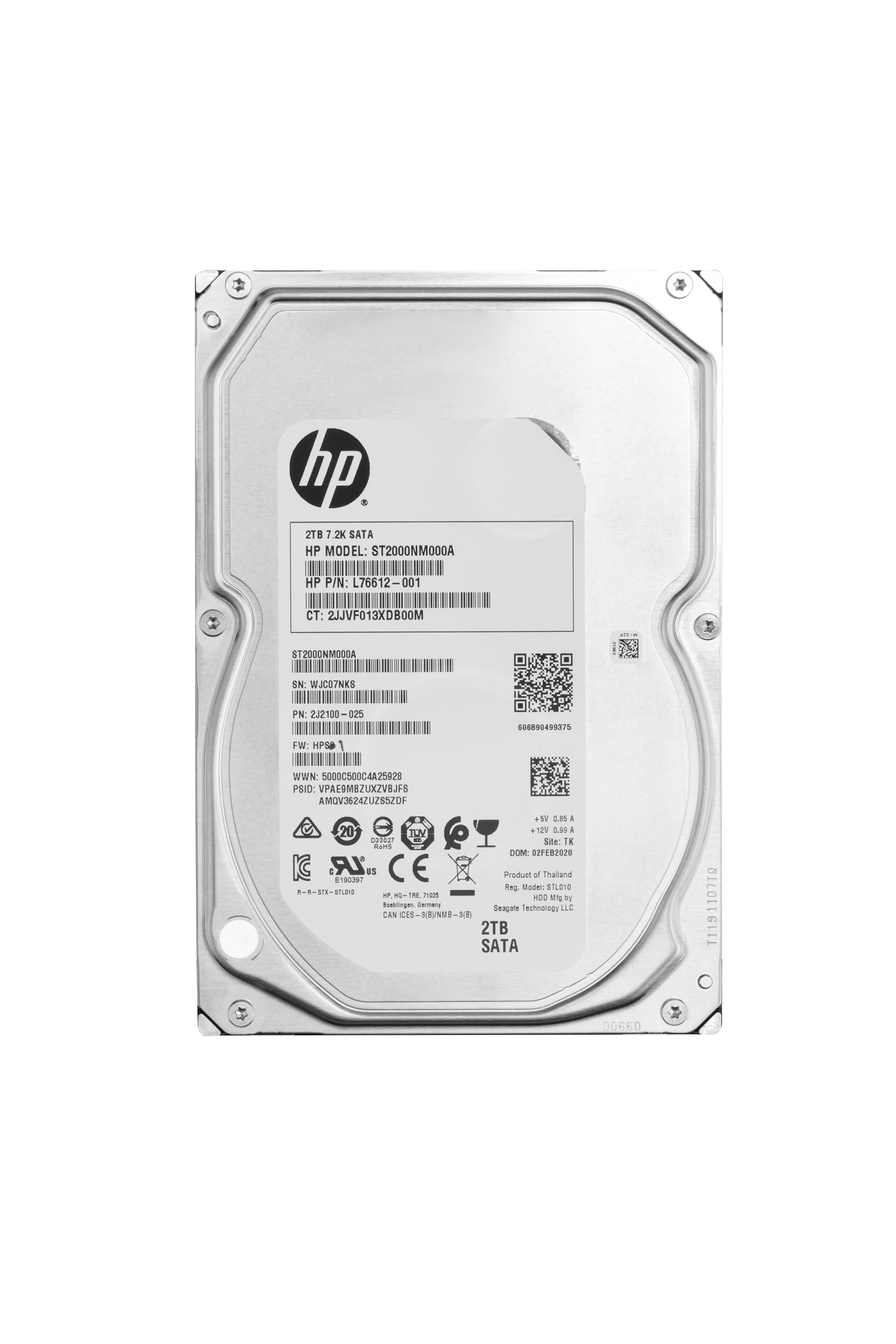 HP 2 TB 7200 RPM SATA 3,5-inch Enterprise (2Z274AA) thumbnail