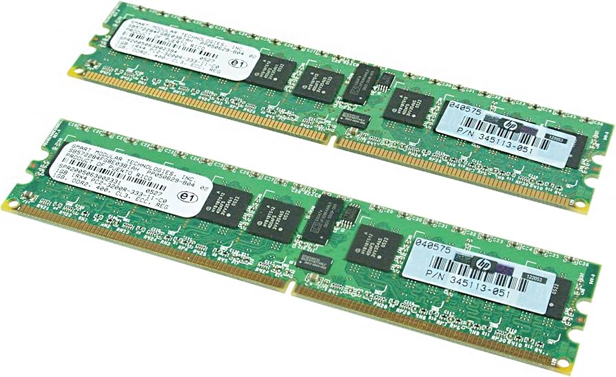 HP 2.0GB, PC2-3200, DDR2 SDRAM DIMM 2x1GB (343056-B21) thumbnail