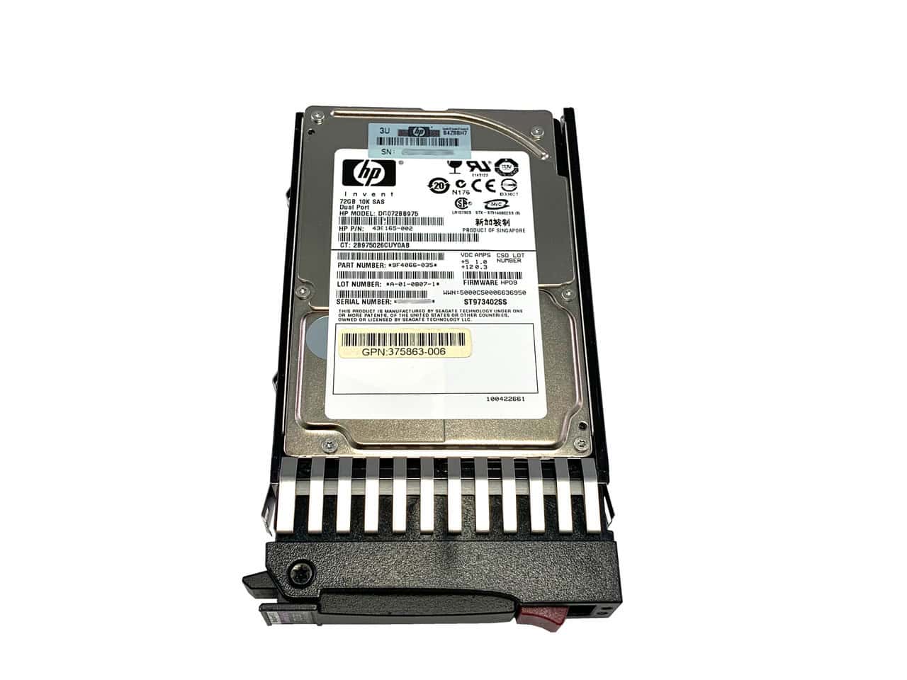 HP Enterprise Hard Drive 72GB SAS Dual Port (384842-B21) thumbnail