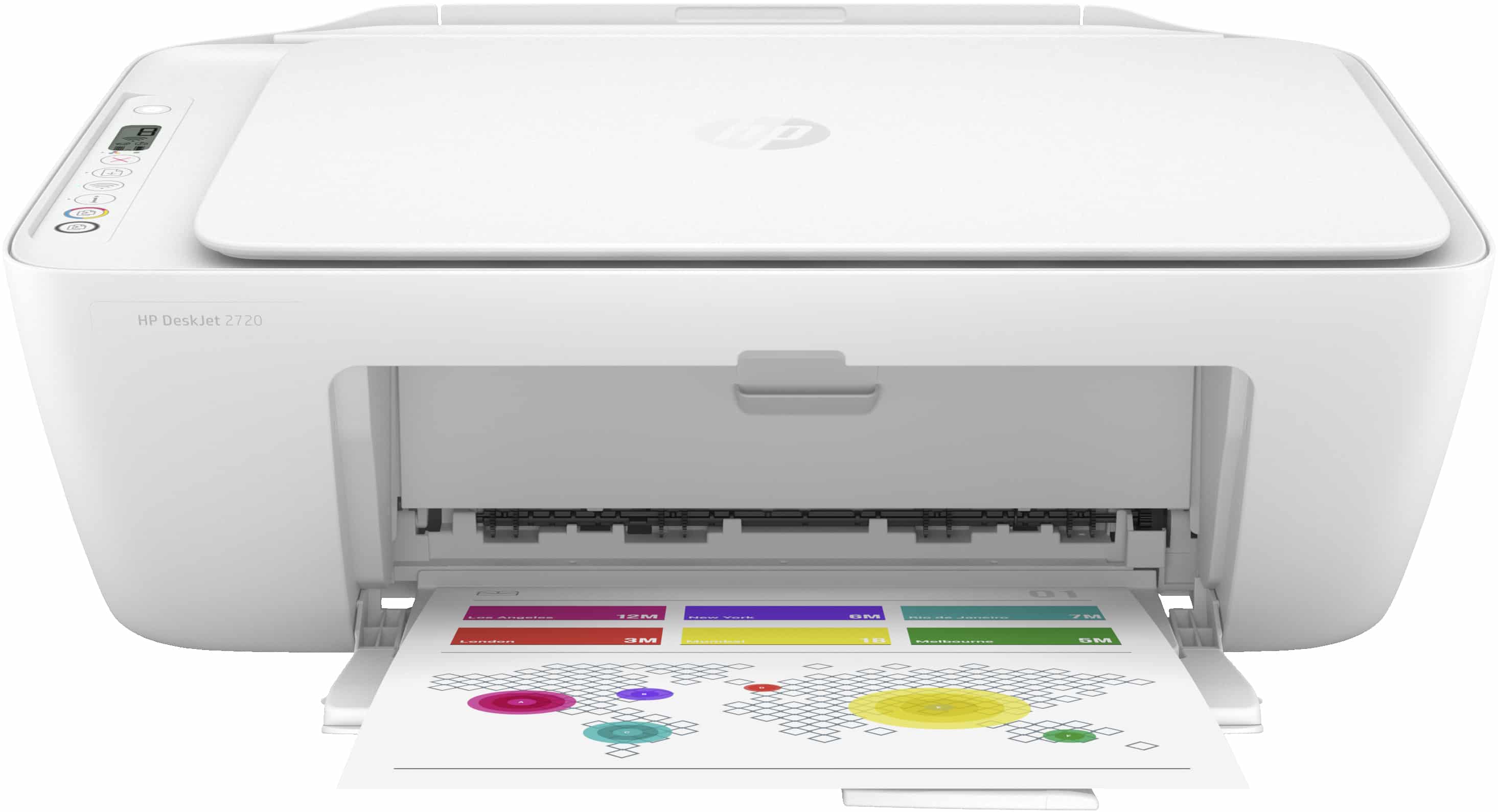 HP DeskJet 2720 All-in-One printer, Kleur, Printer voor Home, Printen, kopiëren, scannen, Draadloos; Geschikt voor Instant Ink; Printen vanaf een telefoon of tablet (3XV18B) thumbnail