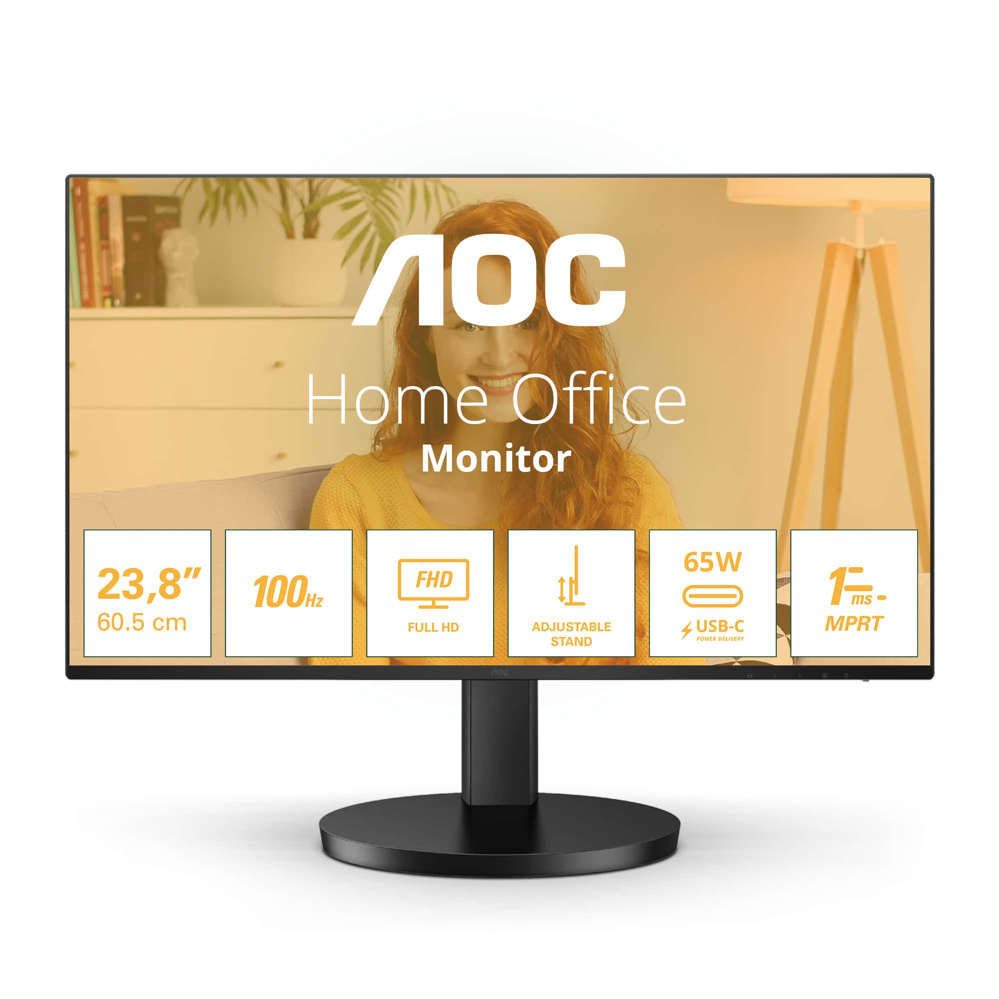 AOC B3 24B3CF2 LED display 60,5 cm (23.8) 1920 x 1080 Pixels Full HD Zwart (24B3CF2) thumbnail