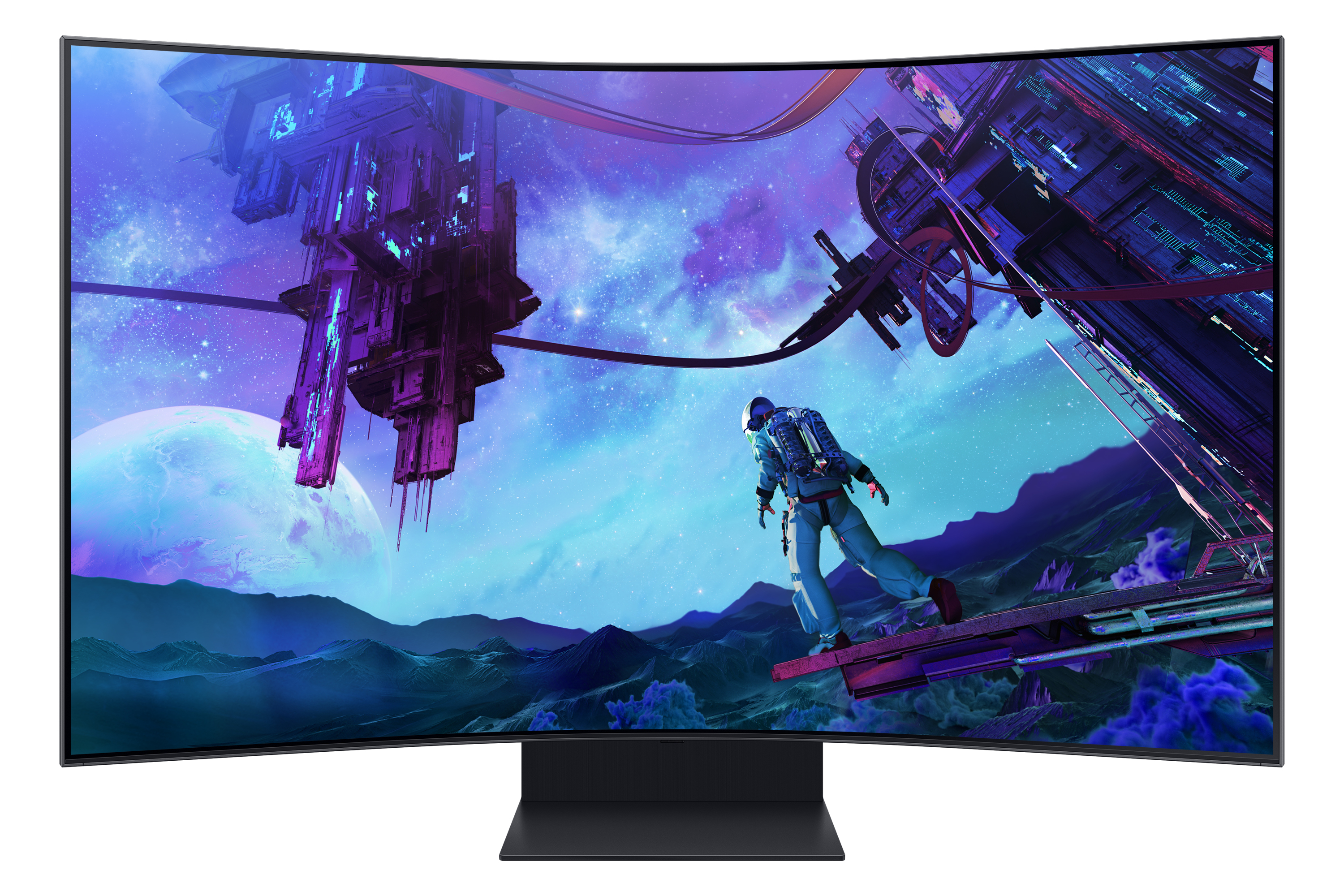Samsung Odyssey Ark G97NC computer monitor 139,7 cm (55) 3840 x 2160 Pixels 4K Ultra HD LED Zwart (LS55CG970NUXEN) thumbnail