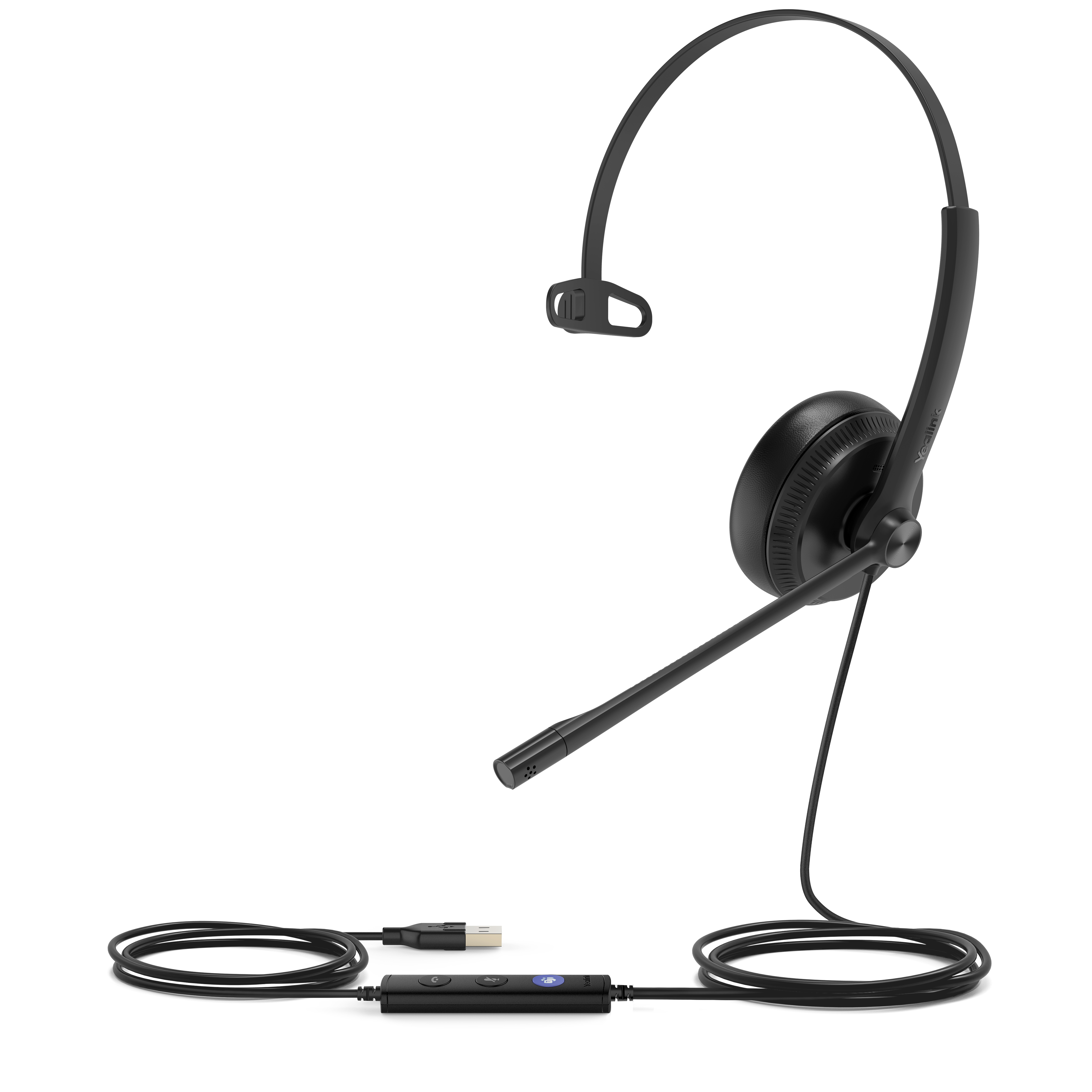 Yealink UH34 Mono Teams Headset Bedraad Hoofdband Kantoor/callcenter USB Type-A Zwart (1308014) thumbnail