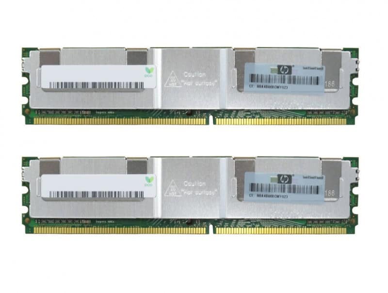 HP Memory kit 4GB FBD PC2-5300 (2 x 2 GB LP) Kit (445442-001) thumbnail