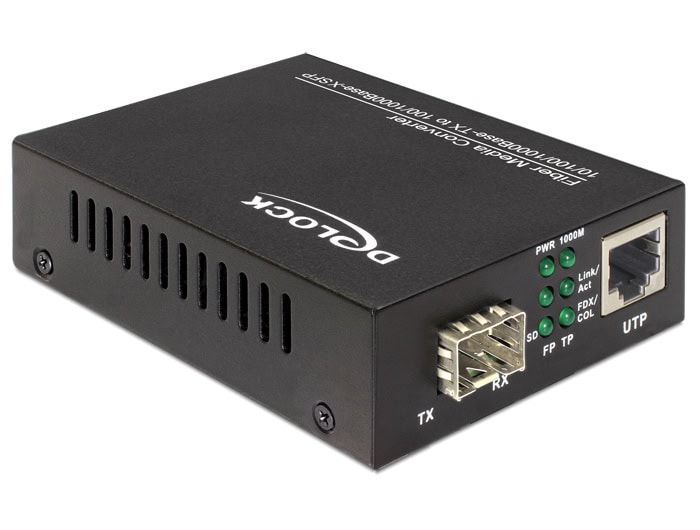 DeLOCK 86110 netwerk media converter 1000 Mbit/s Zwart (86110) thumbnail