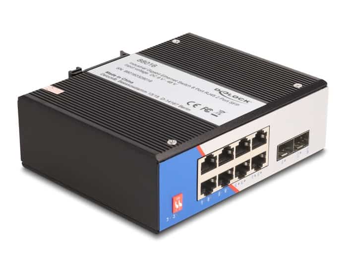 DeLOCK 88016 netwerk-switch Unmanaged Gigabit Ethernet (10/100/1000) Zwart (88016) thumbnail