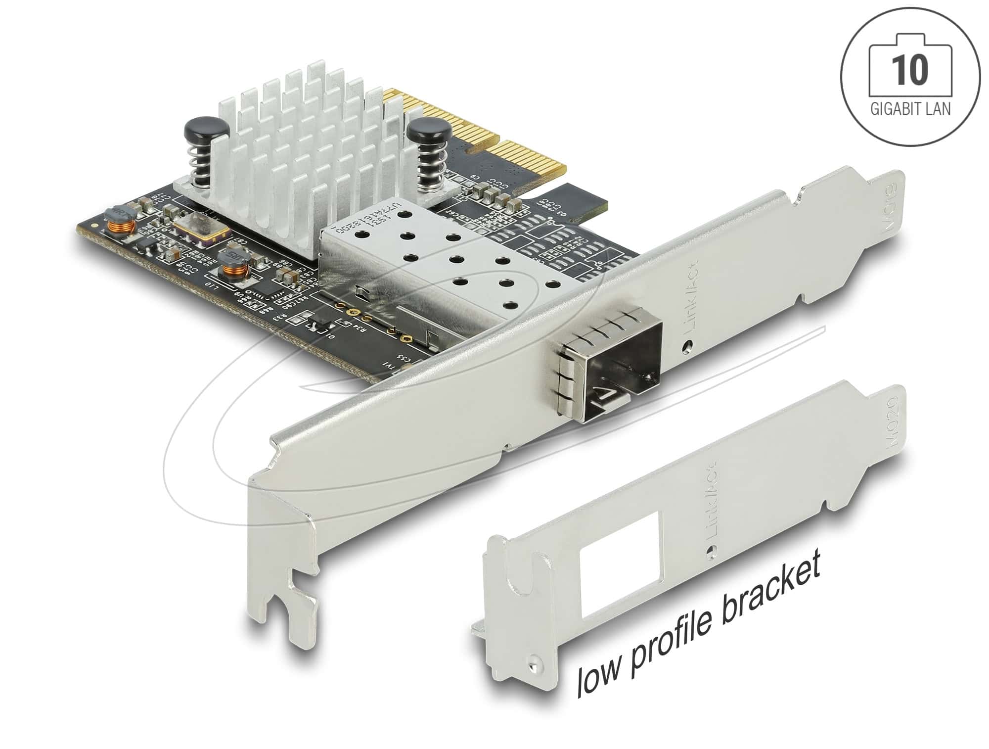 DELOCK PCI Express x4 Karte 1 x SFP+ 10 Gigabit LAN AQC100S (89100) thumbnail