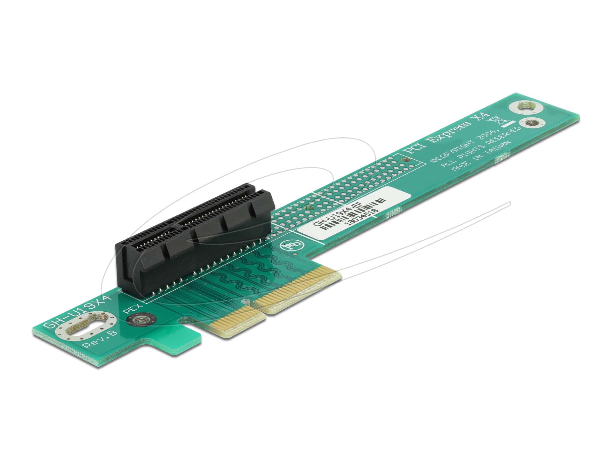 DELOCK Riser Karte PCI Express x4 > x4 90° links gewinkelt (89103) thumbnail