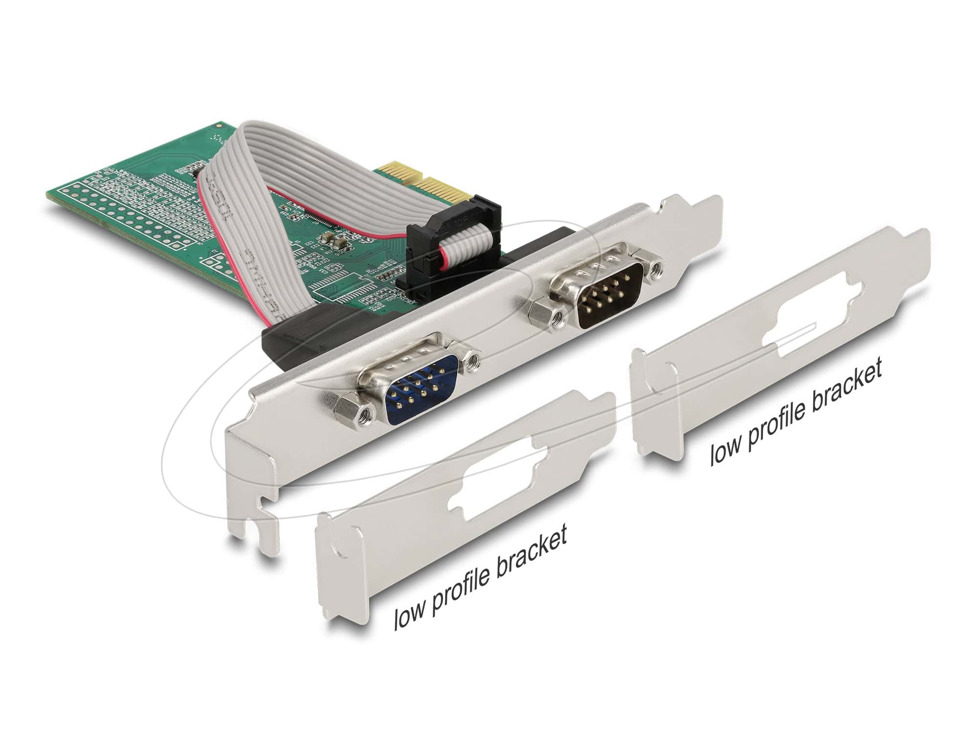 DELOCK PCI Express x1 Karte zu 2 x Seriell RS-232 (90046) thumbnail
