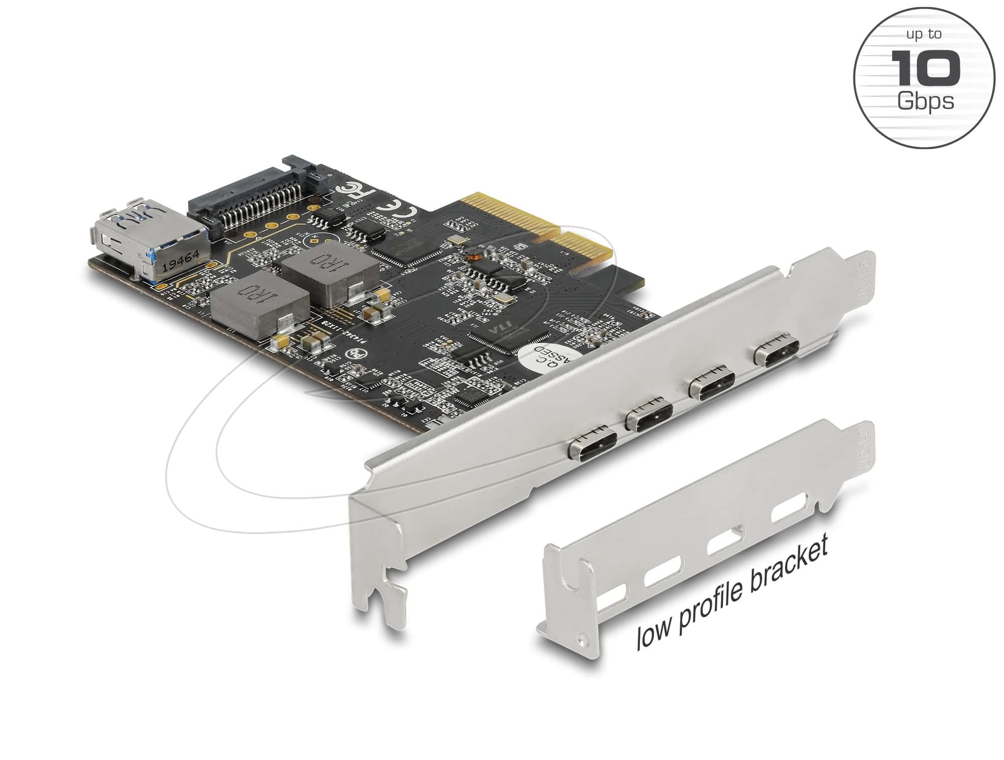 DELOCK PCI Express x4 Karte 4x USB Type-C + 1 x USB Typ-A (90059) thumbnail