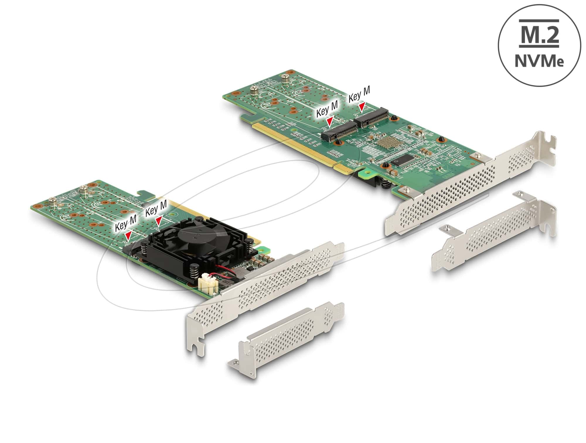 Delock PCI Express x16 Karte zu 4 x intern NVMe M.2 Key M - Low Profile Formfaktor (90078) thumbnail