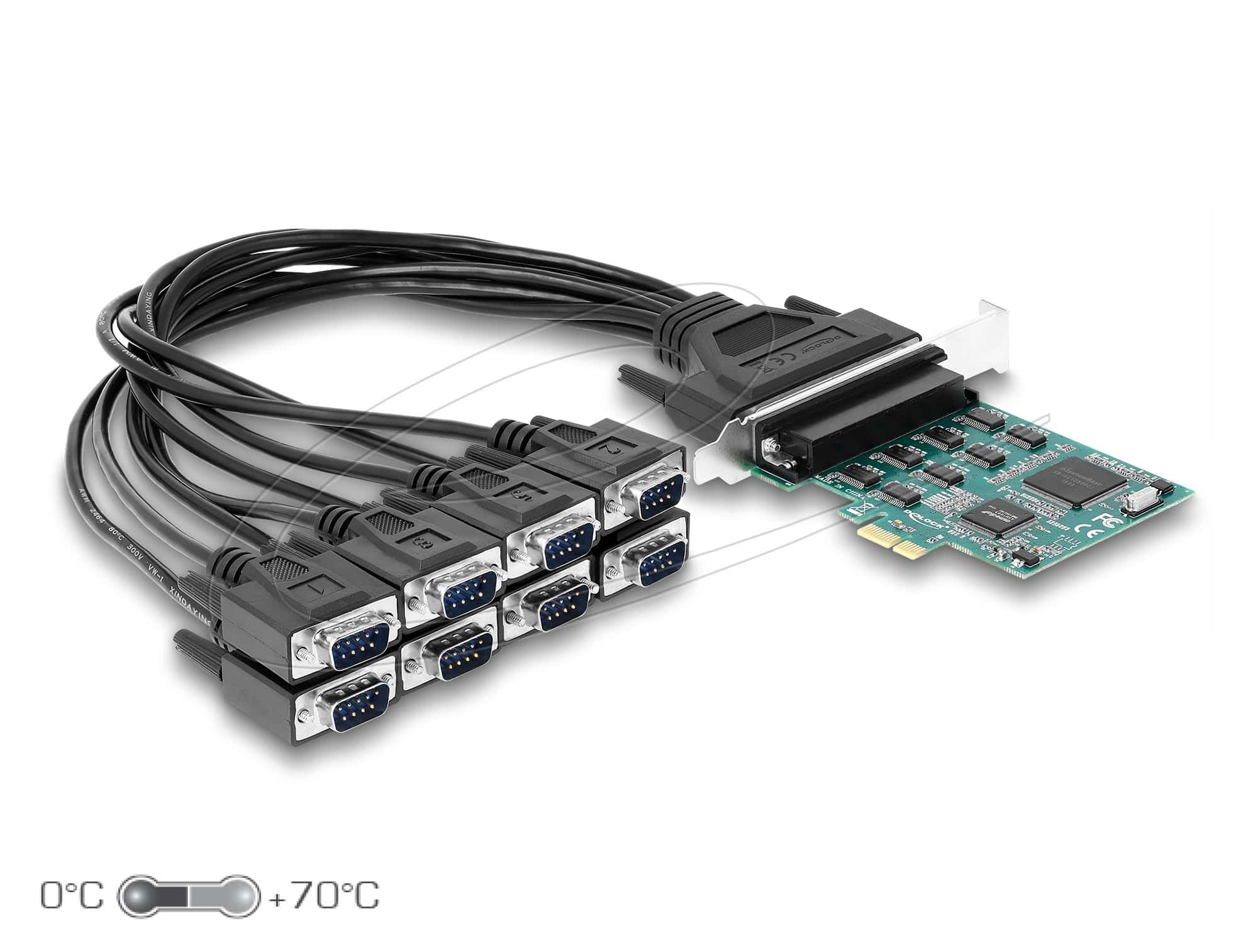 DELOCK PCI Express x1 Karte zu 8 x Seriell RS-232 (90411) thumbnail