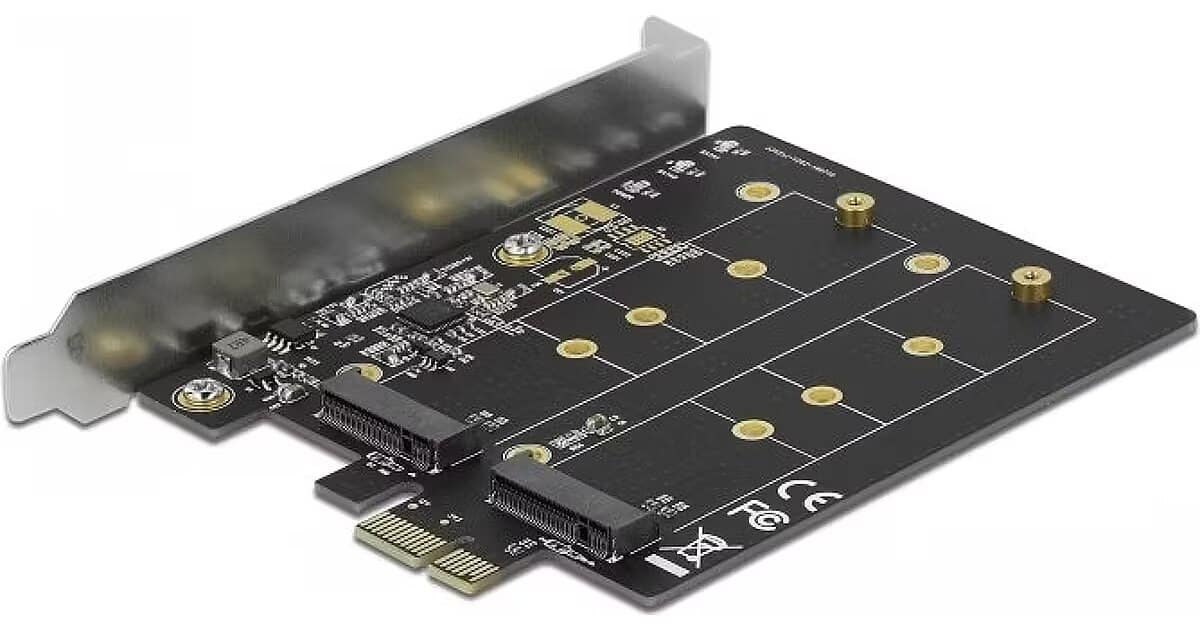 DELOCK PCI Express x1 Karte zu 2 x intern M.2 Key B (90432) thumbnail