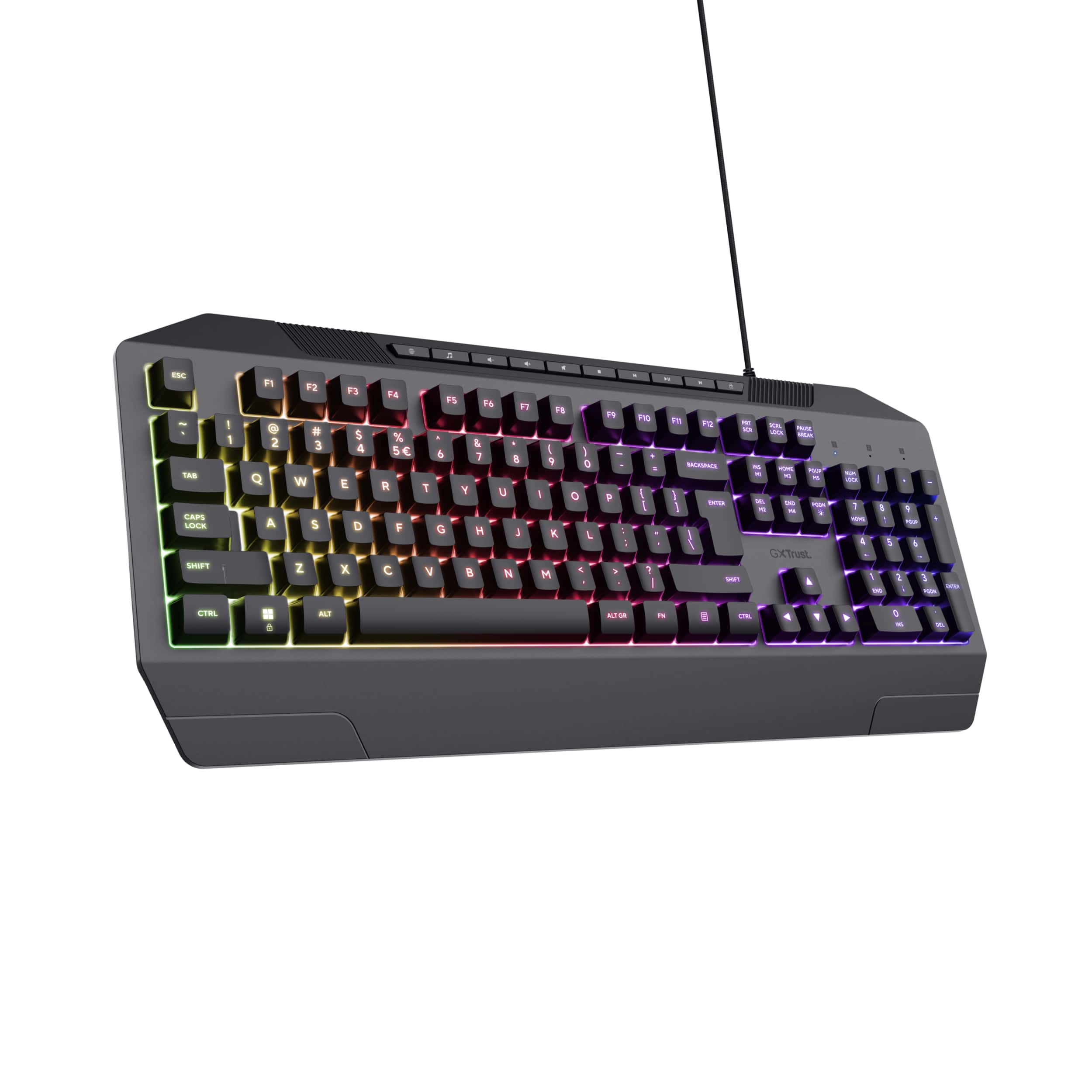 Trust GXT 836 Evocx toetsenbord USB QWERTY Amerikaans Engels Zwart (24722) thumbnail