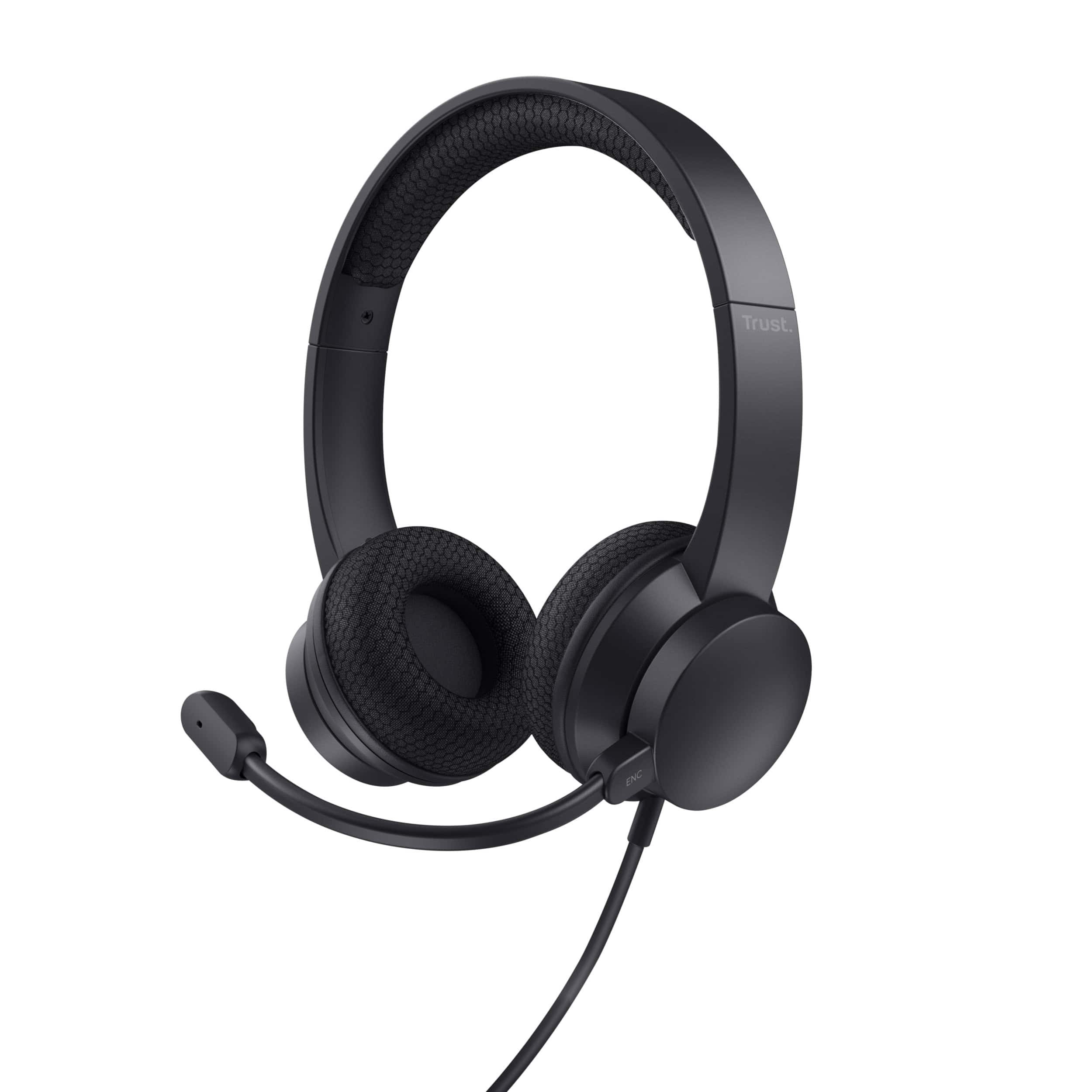 Trust HS-260 Headset - USB headset voor kantoor en calls – Lichtgewicht ontwerp – Verstelbare microfoon – business model - Zwart (25334) thumbnail