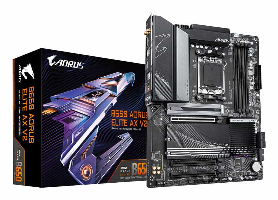 GIGABYTE B650 AORUS ELITE AX V2 moederbord AMD B650 Socket AM5 ATX (B650 A ELITE AX V2) thumbnail