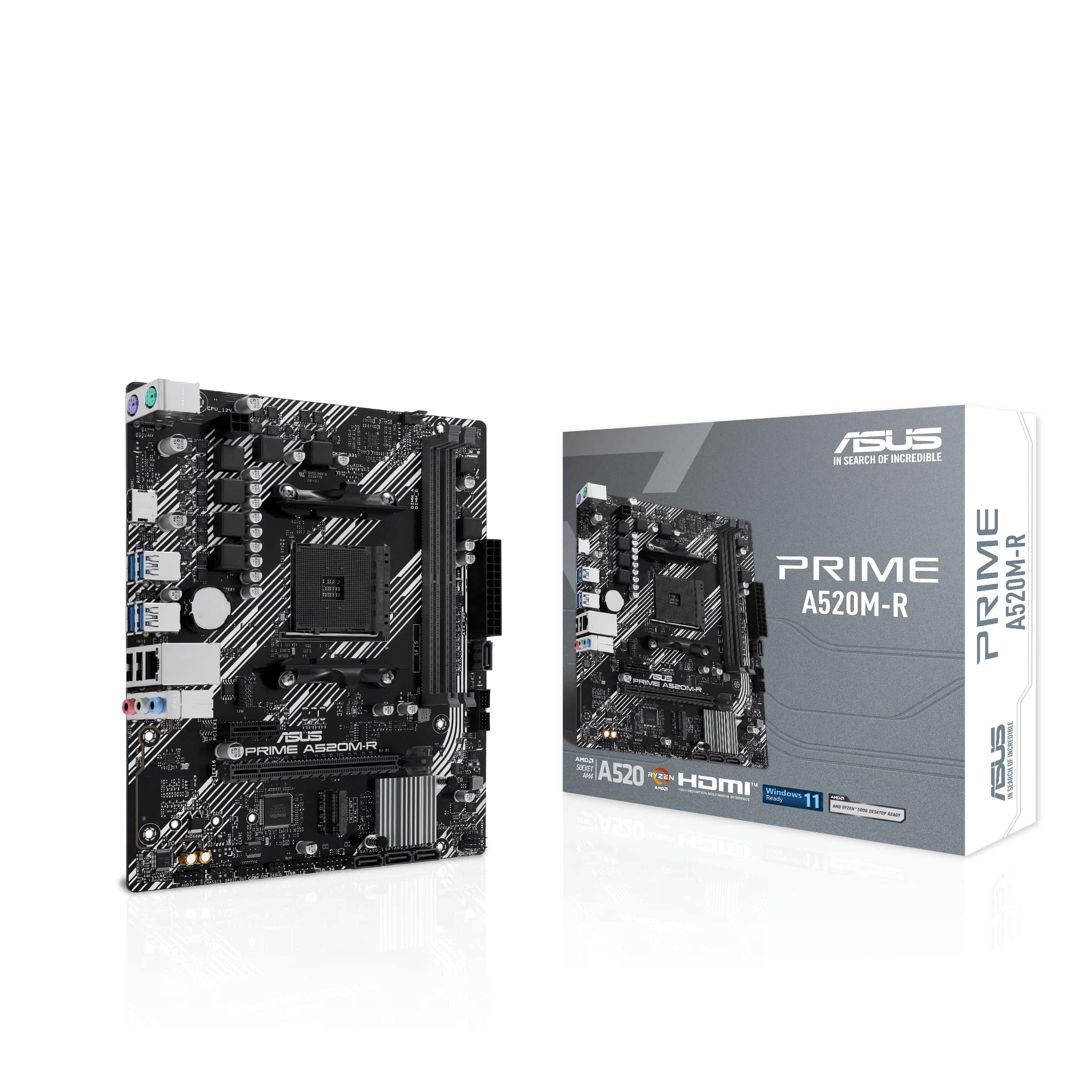 ASUS PRIME A520M-R AMD A520 Socket AM4 micro ATX (90MB1H60-M0EAY0) thumbnail