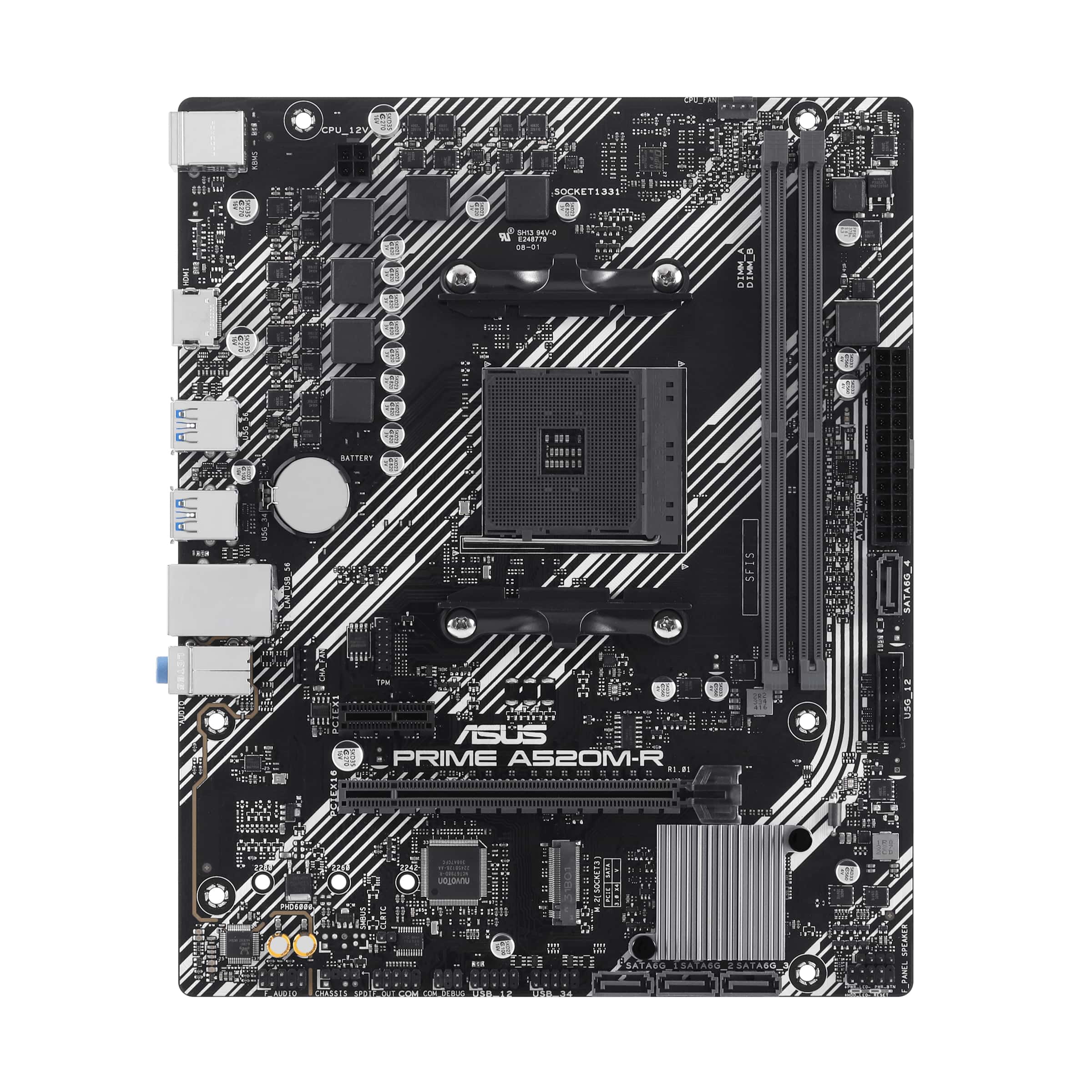 ASUS PRIME A520M-R AMD A520 Socket AM4 micro ATX (90MB1H60-M0EAY0) thumbnail