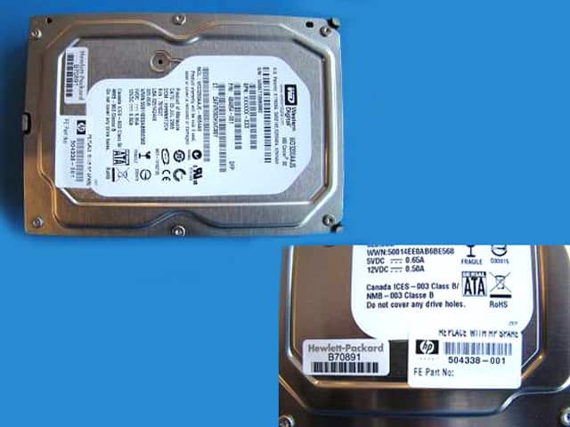 HP 504338-001 interne harde schijf 3.5 320 GB SATA (504338-001) thumbnail