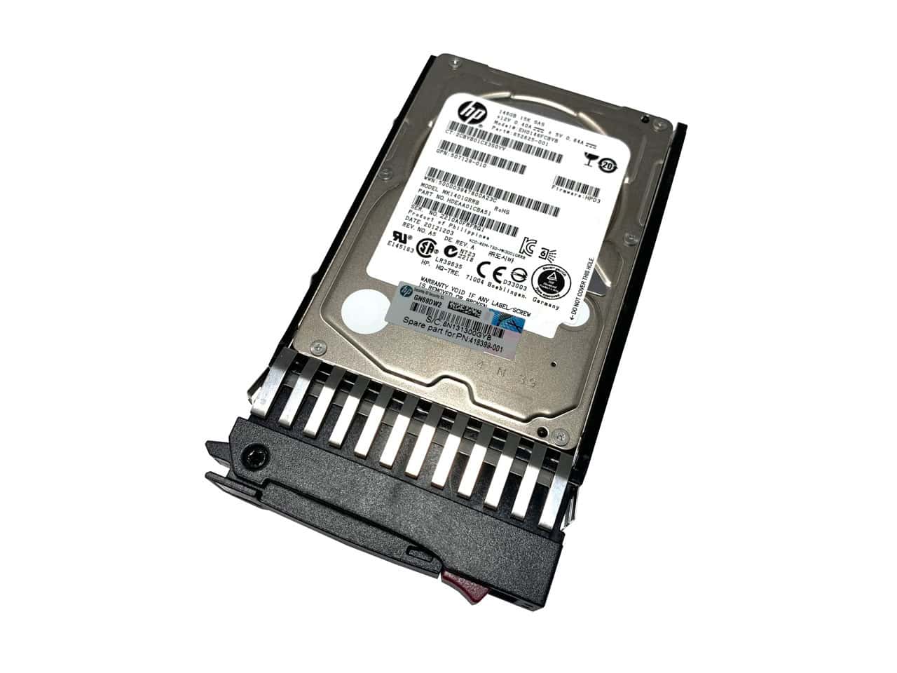 HP Harddisk 146GB 3G SAS 10K SFF DP HDD (518006-001) thumbnail