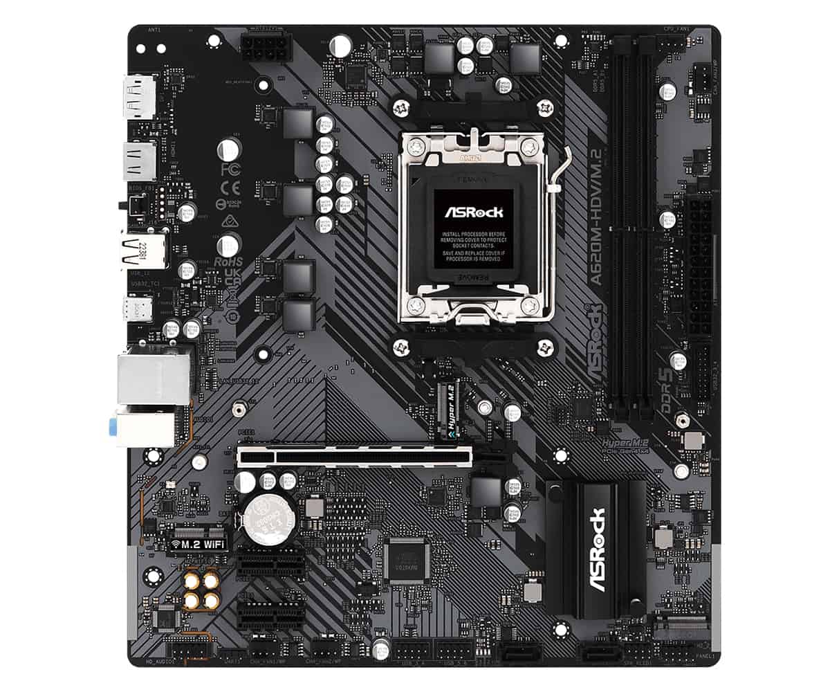Asrock A620M-HDV/M.2 AMD A620 Socket AM5 micro ATX (90-MXBLL0-A0UAYZ) thumbnail
