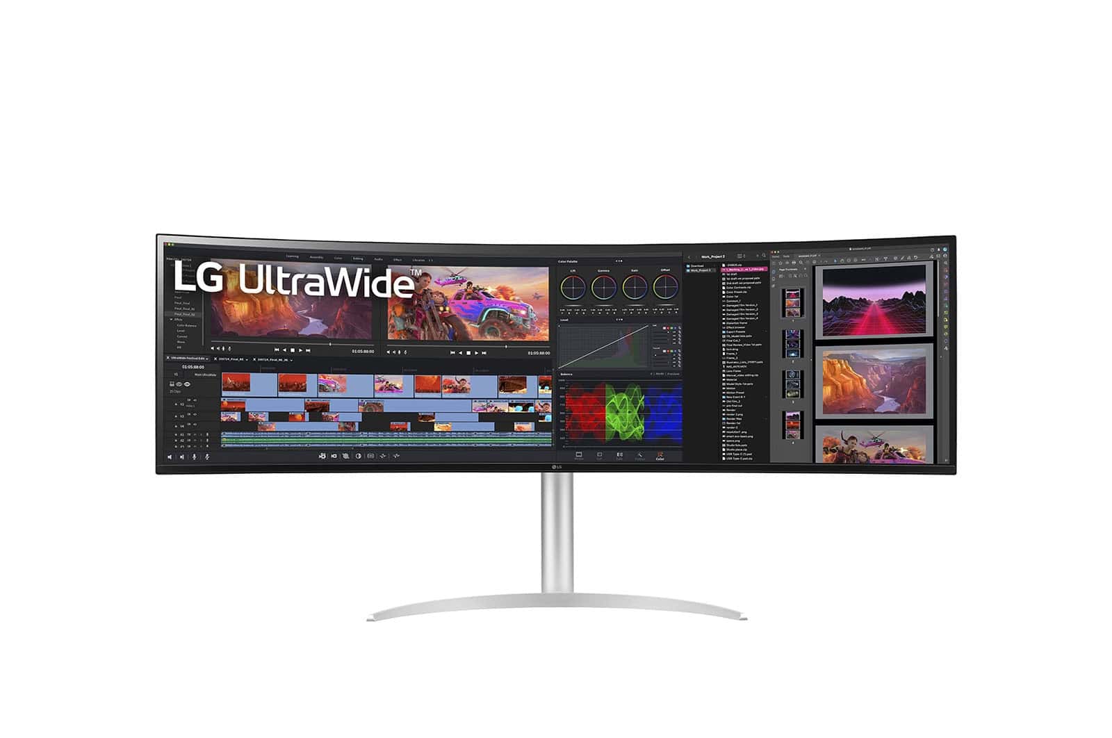 LG 49BQ95C-W computer monitor 124,5 cm (49) 5120 x 1440 Pixels UltraWide Dual Quad HD Wit (49BQ95C-W.AEU) thumbnail