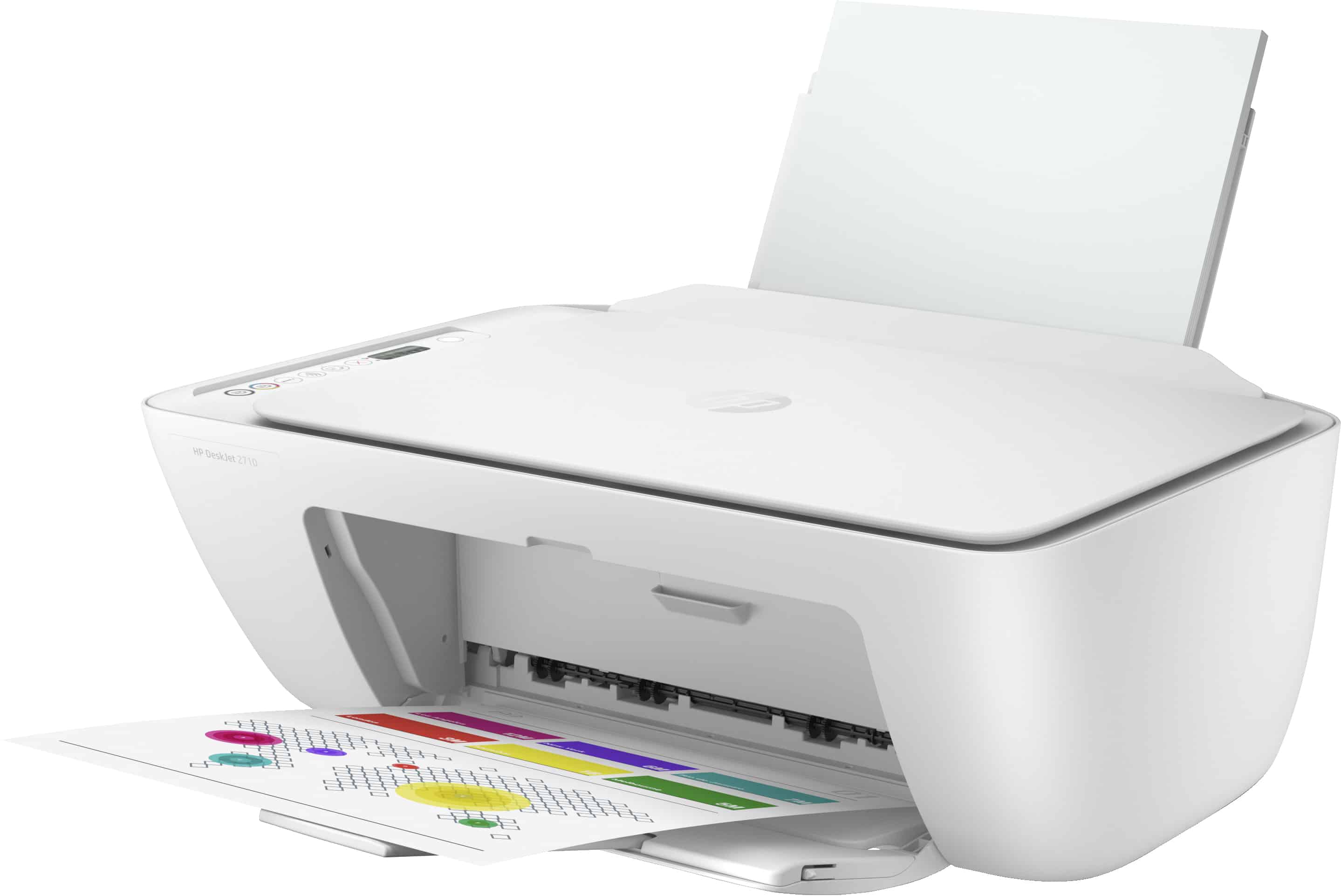 HP DeskJet 2710 All-in-One printer, Kleur, Printer voor Home, Printen, kopiëren, scannen, Draadloos; Geschikt voor Instant Ink; Printen vanaf een telefoon of tablet (5AR83B) thumbnail
