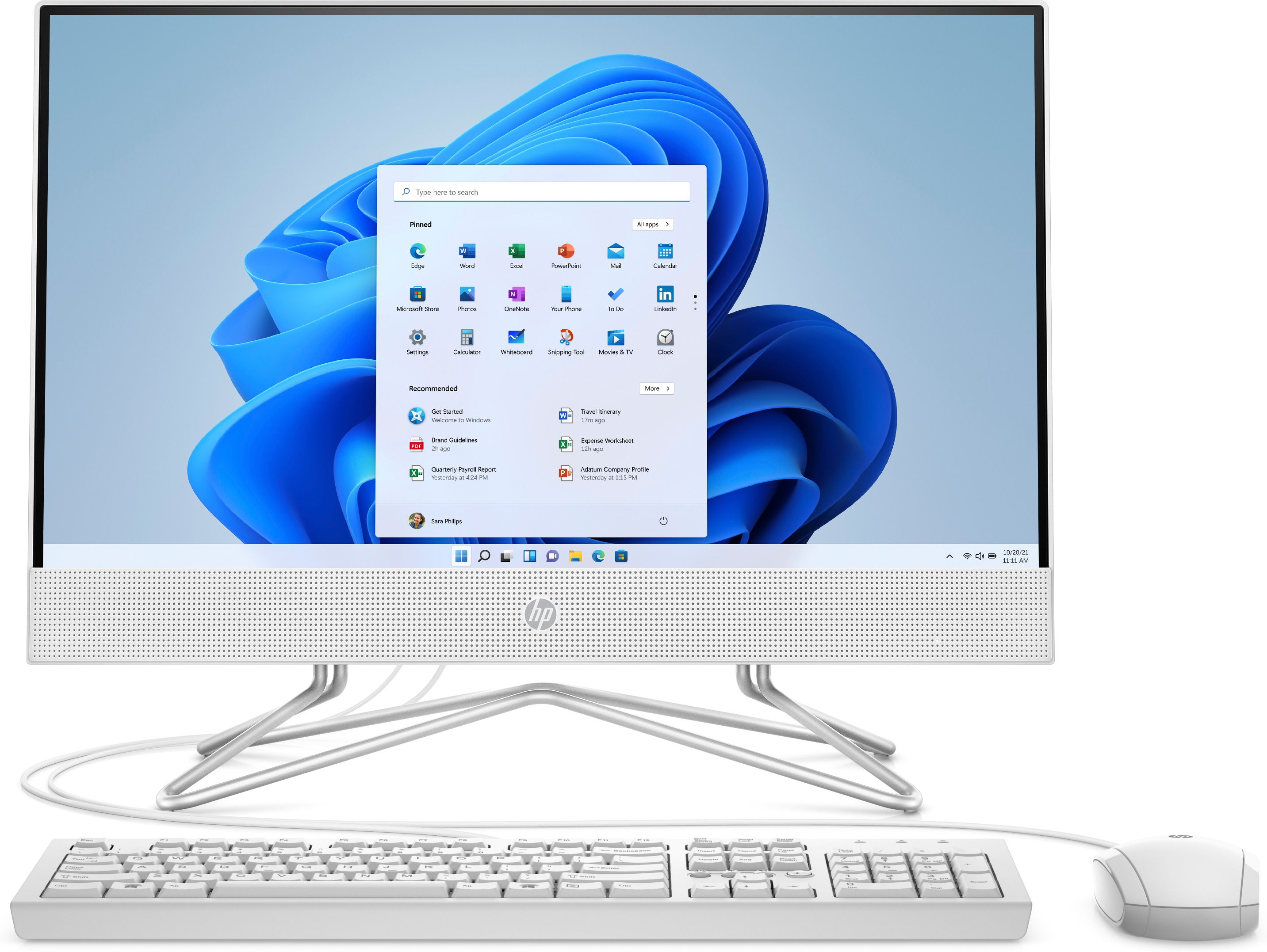 HP 22-dd0280nd Intel® Core™ i3 i3-1115G4 54,6 cm (21.5") 1920 x 1080 Pixels Alles-in-één-pc 8 GB DDR4-SDRAM 512 GB SSD Windows 11 Home Wi-Fi 5 (802.11ac) Wit (5B8A3EA#ABH) thumbnail