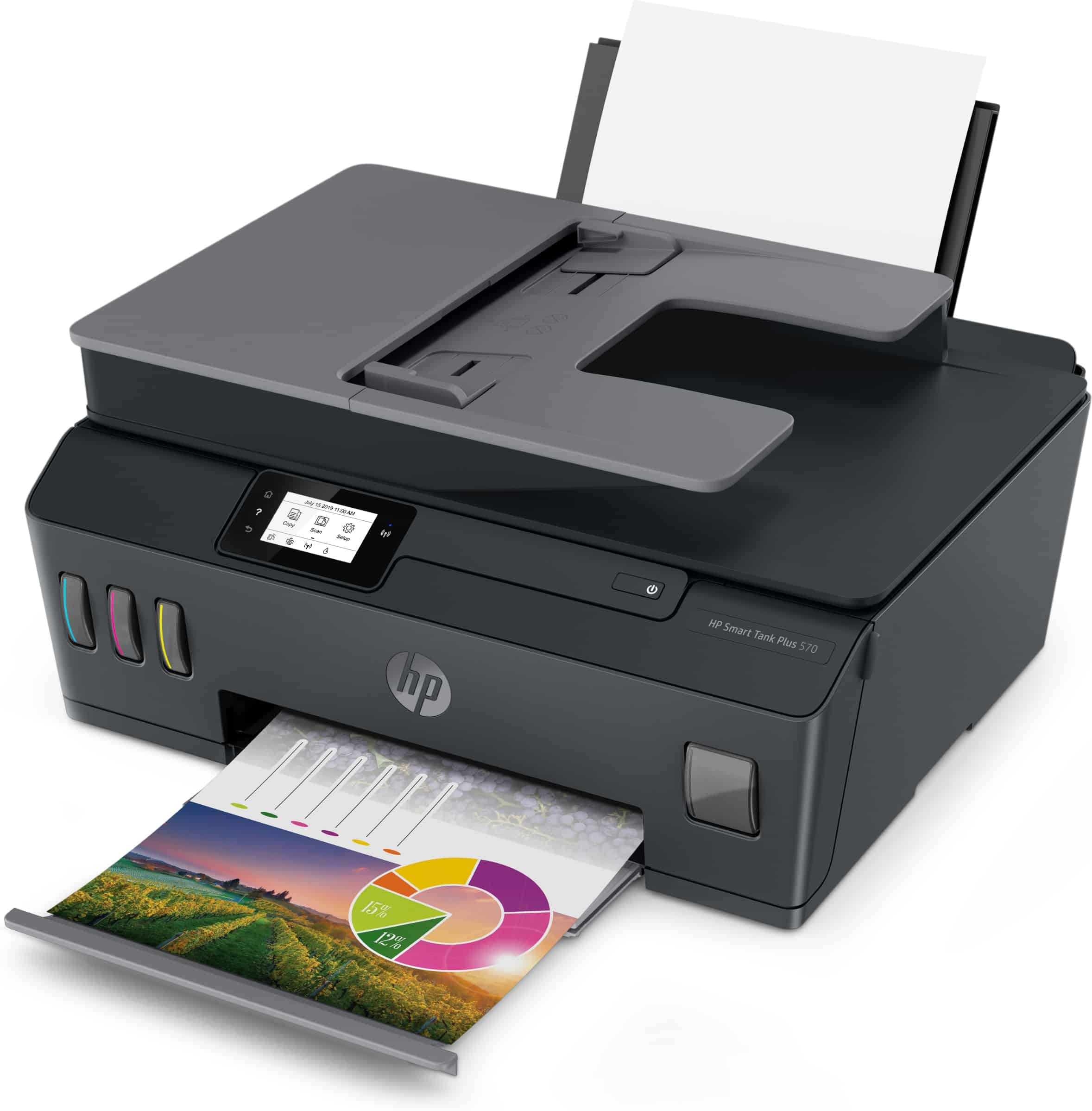 HP Smart Tank Plus 570 draadloze All-in-One, Printen, scannen, kopiëren, automatische documentinvoer, draadloos, Scans naar pdf (5HX14A#BHC) thumbnail