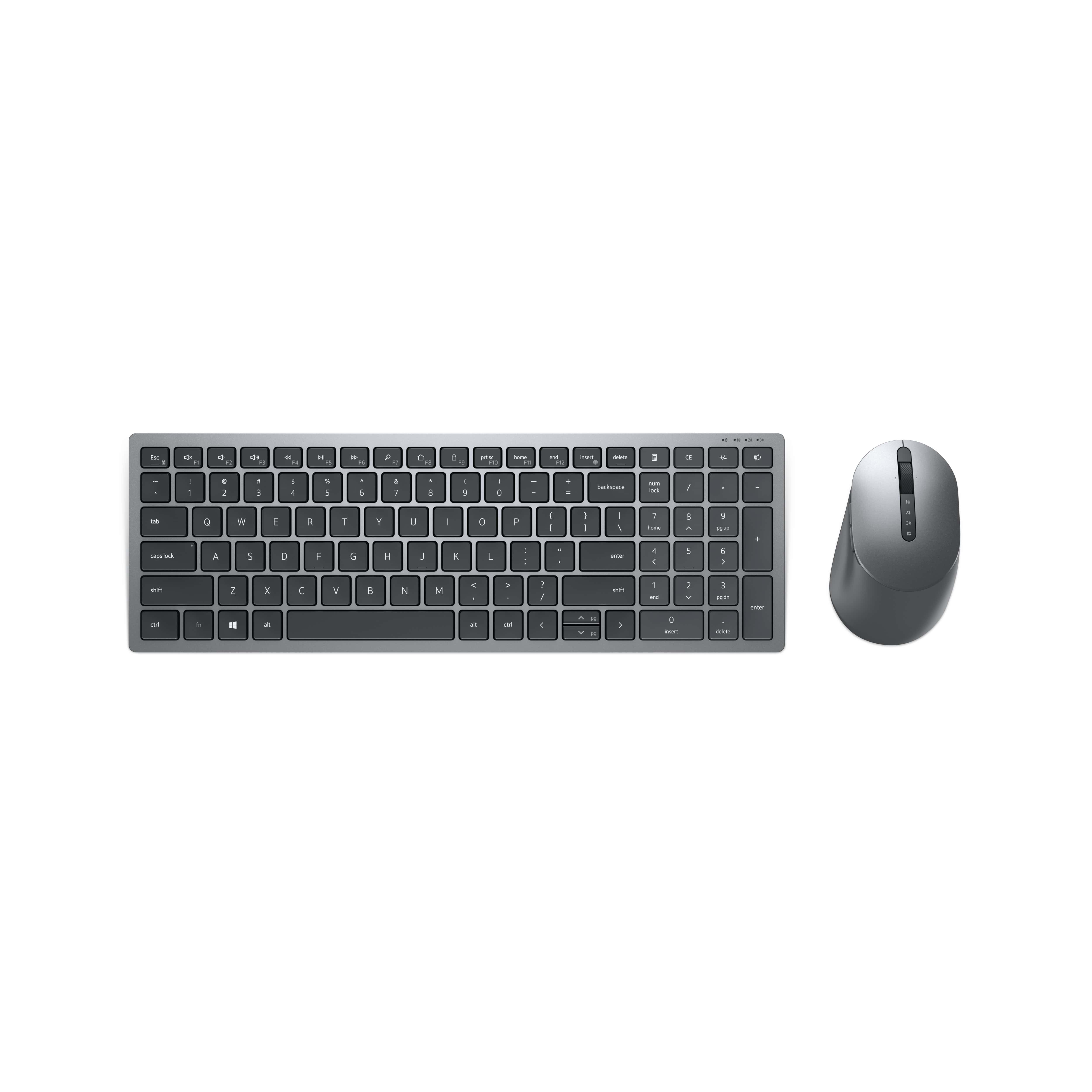 DELL KM7120W toetsenbord Inclusief muis RF-draadloos + Bluetooth QWERTY Scandinavisch Grijs, Titanium (KM7120W-GY-PNN) thumbnail DELL KM7120W toetsenbord Inclusief muis RF-draadloos + Bluetooth QWERTY Scandinavisch Grijs, Titanium (KM7120W-GY-PNN) thumbnail