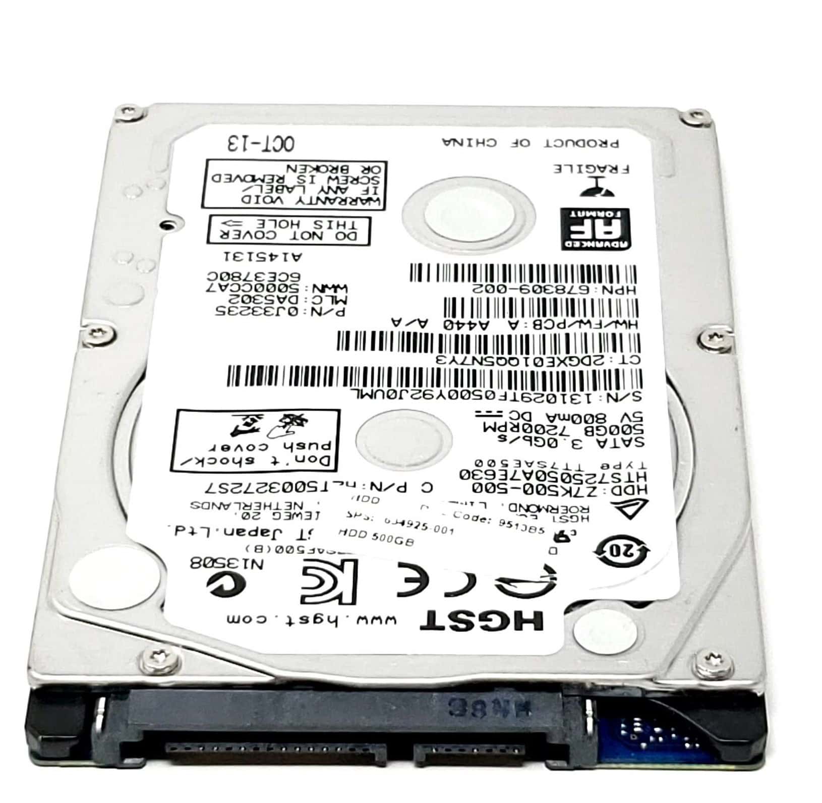 HP Hard Drive (500GB 7200RPM Sata RAW 2.5 9mm) for HP (625237-001) thumbnail