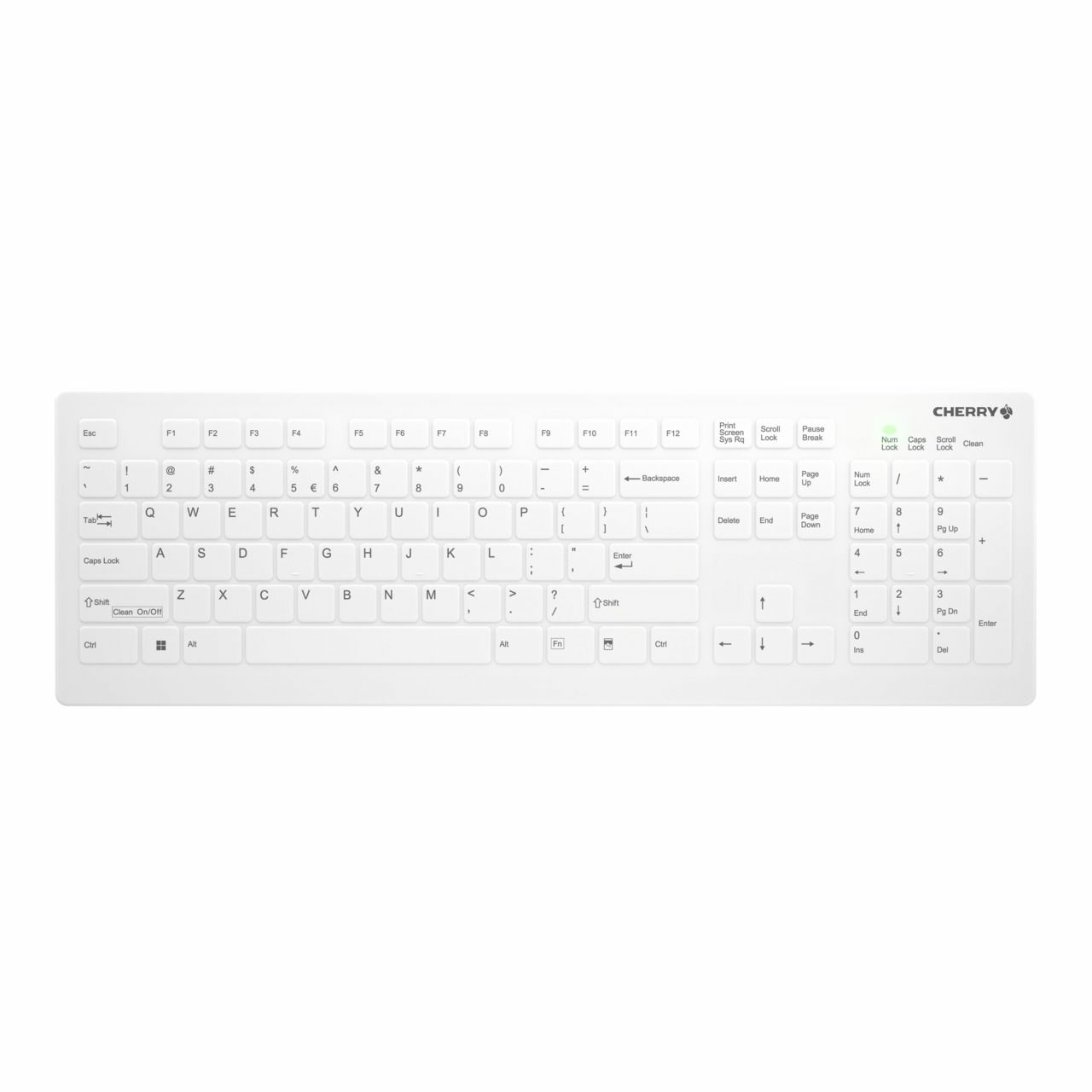 CHERRY AK-C8112 toetsenbord RF Draadloos QWERTY Engels Wit (AK-C8112-FU1-W/EU) thumbnail