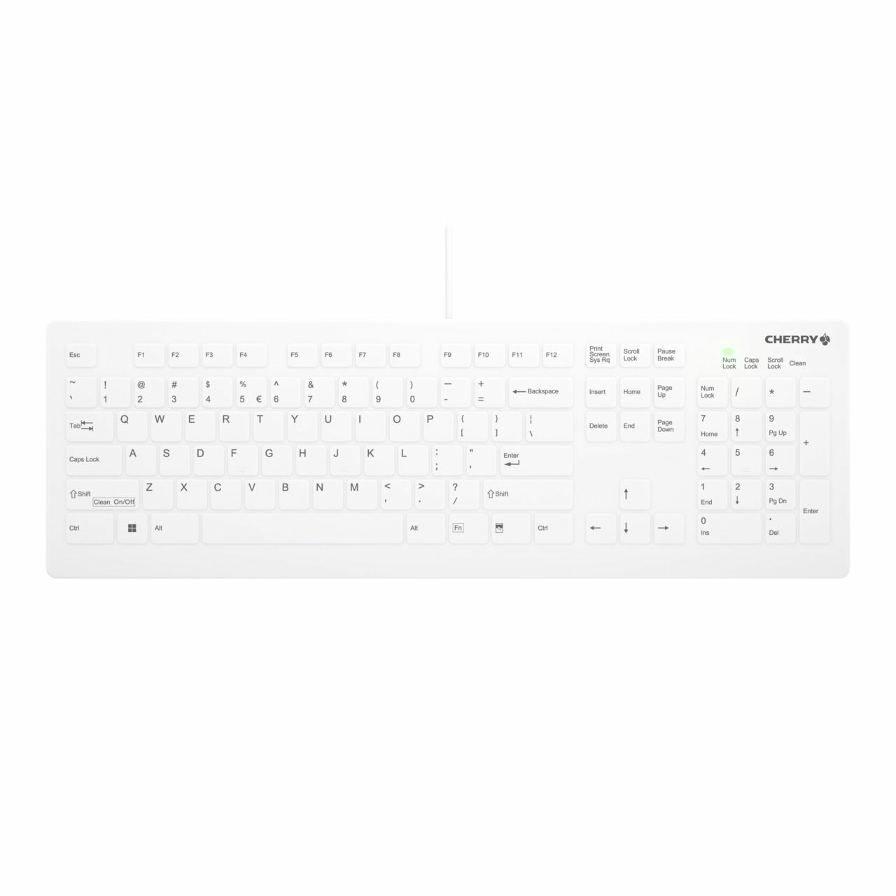CHERRY AK-C8112 toetsenbord USB QWERTY Engels Wit (AK-C8112-US-W/EU) thumbnail
