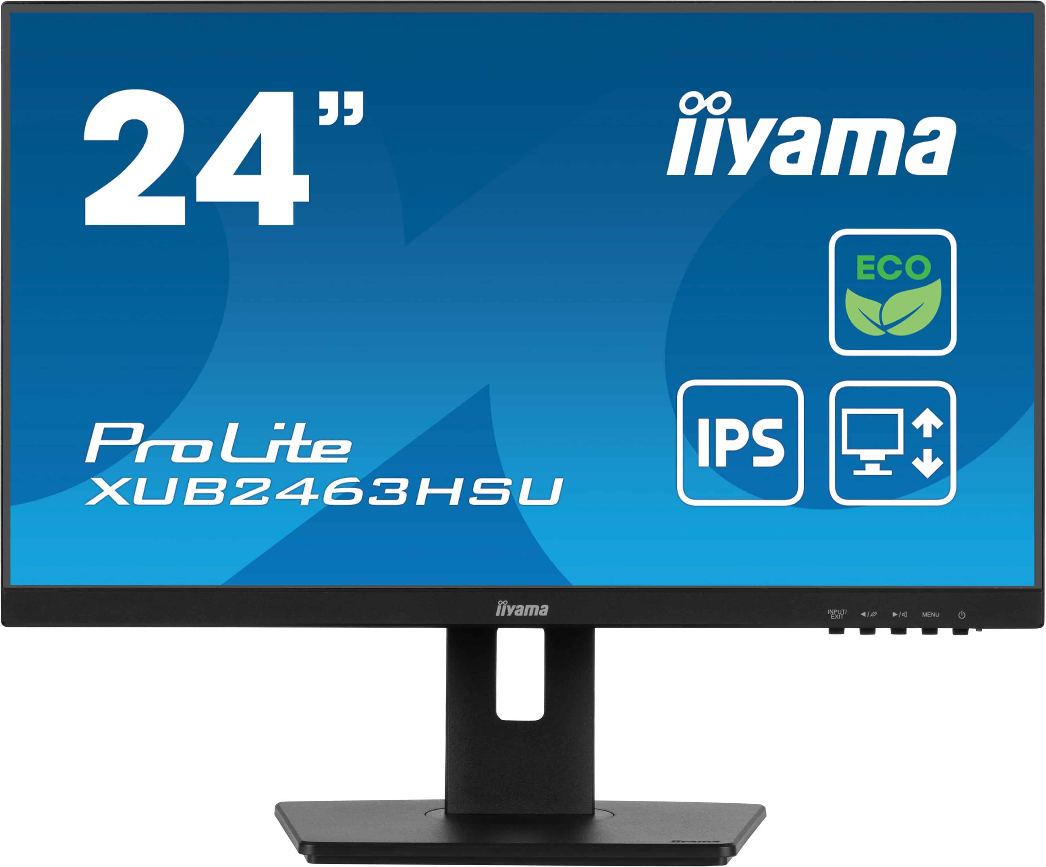 iiyama ProLite XUB2463HSU-B1 computer monitor 61 cm (24) 1920 x 1080 Pixels Full HD LED Zwart (XUB2463HSU-B1) thumbnail