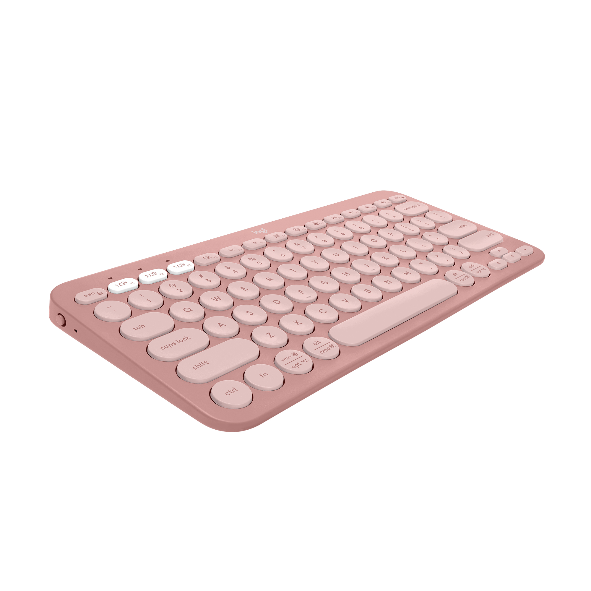 Logitech Pebble Keys 2 K380s toetsenbord RF-draadloos + Bluetooth QWERTY US International Roze (920-011853) thumbnail