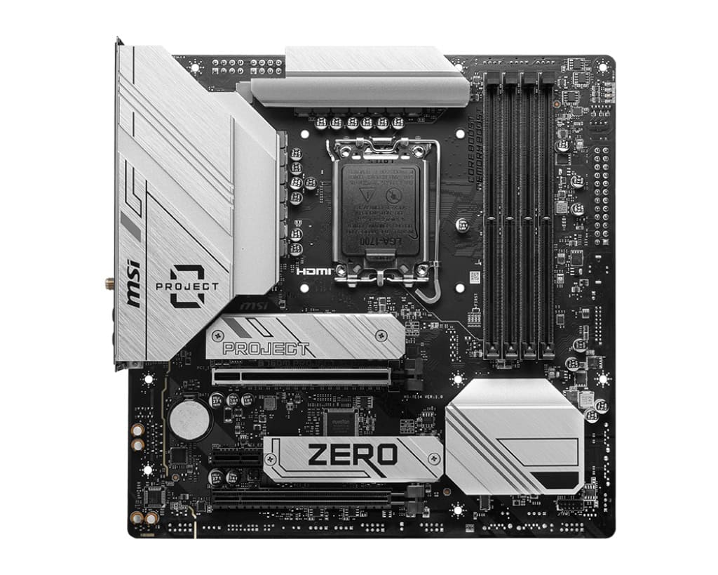 MSI B760M Ptoject Zero Intel B760 LGA 1700 micro ATX (B760M PROJECT ZERO) thumbnail