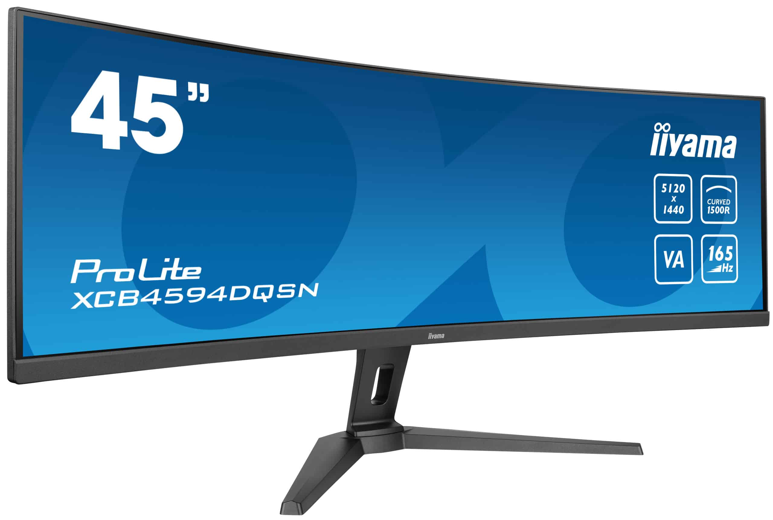 iiyama G-MASTER 45"LCD Curved Bus. UWQHD computer monitor 114,3 cm (45") 5120 x 1440 Pixels Dual QHD LED Zwart (XCB4594DQSN-B1) thumbnail