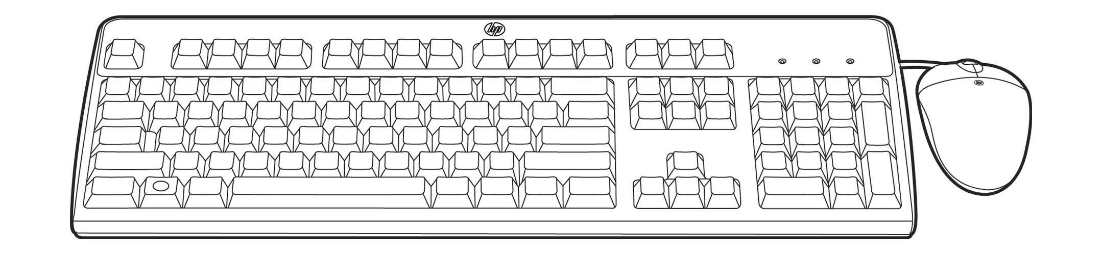 Hewlett Packard Enterprise 672097-353 toetsenbord Inclusief muis USB QWERTY Zwart (672097-353) thumbnail