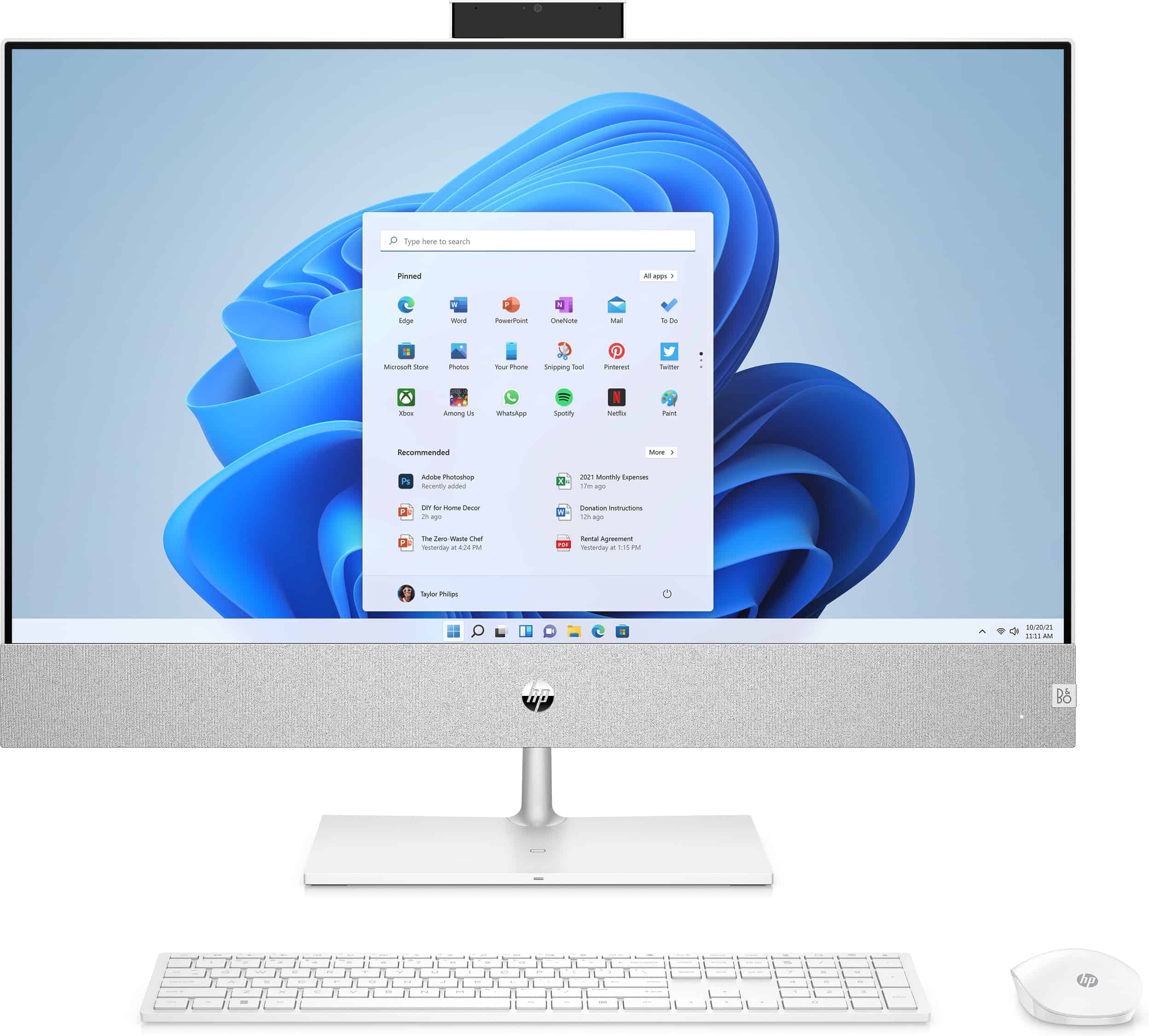 HP Pavilion 27-ca1952nd Intel® Core™ i5 68,6 cm (27") 1920 x 1080 Pixels 8 GB DDR4-SDRAM 1256 GB HDD+SSD Alles-in-één-pc Windows 11 Home Wi-Fi 6 (802.11ax) Wit (679G9EA#ABH) thumbnail