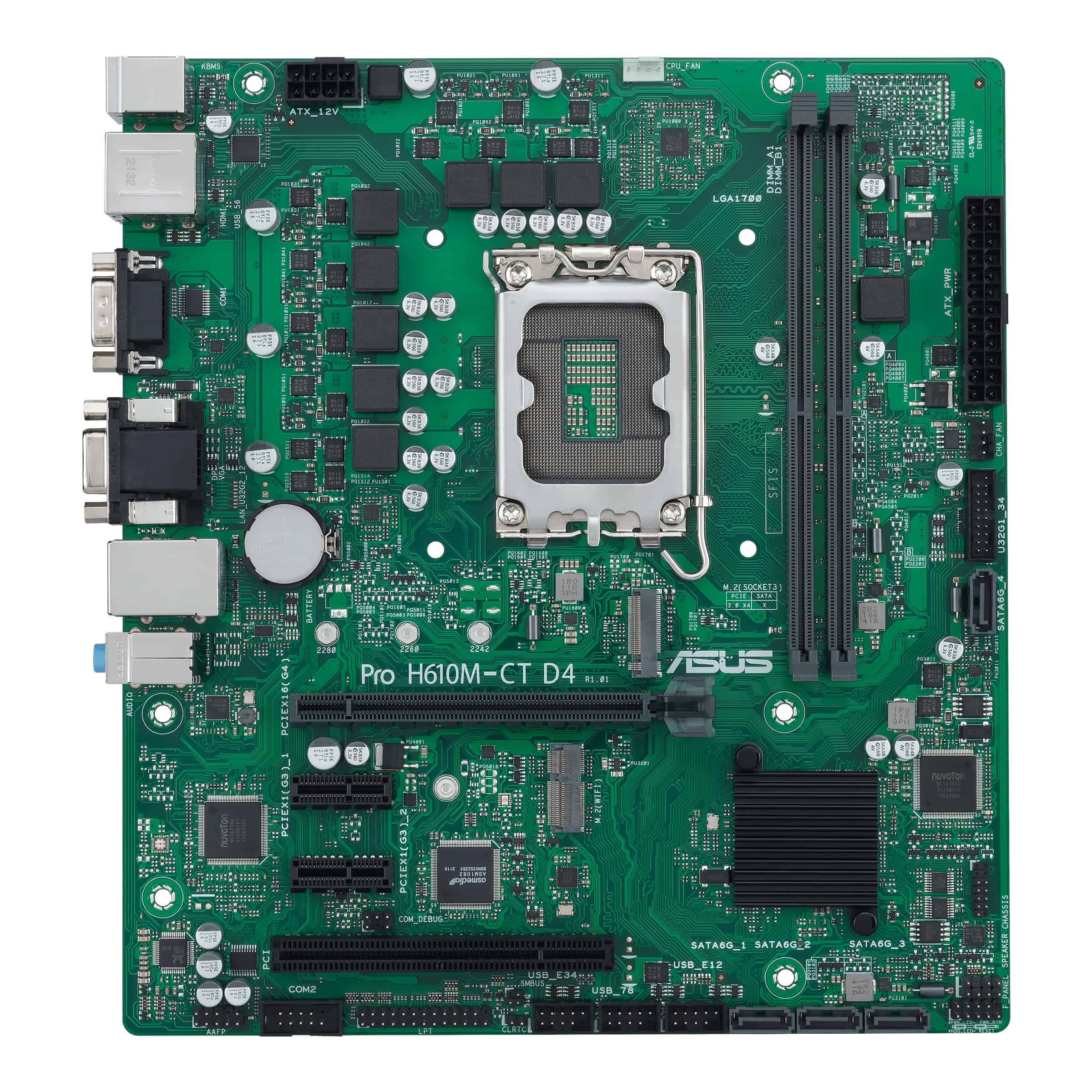 ASUS PRO H610M-CT D4-CSM Intel H610 LGA 1700 micro ATX (90MB1A40-M0EAYC) thumbnail
