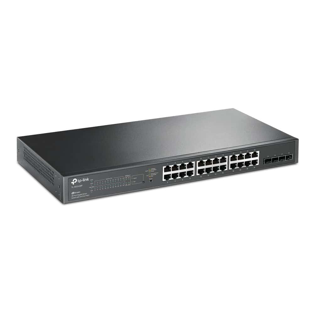 TP-Link TL-SG2428P netwerk-switch Managed L2/L2+ Gigabit Ethernet (10/100/1000) Power over Ethernet (PoE) 1U Zwart (SG2428P) thumbnail TP-Link TL-SG2428P netwerk-switch Managed L2/L2+ Gigabit Ethernet (10/100/1000) Power over Ethernet (PoE) 1U Zwart (SG2428P) thumbnail